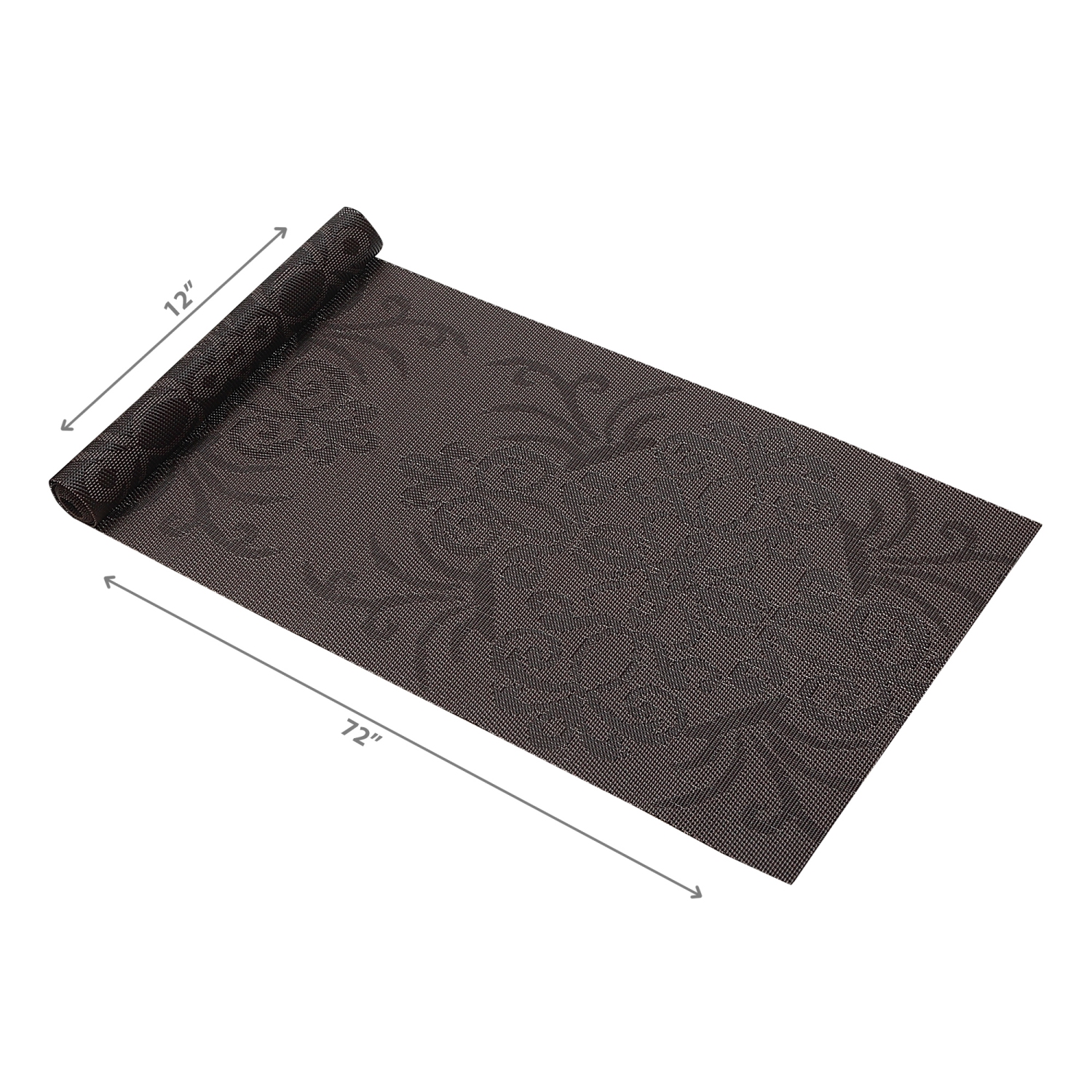 Maison Concepts Vinyl Table Runner 72" Damask Chocolate - Set of 2