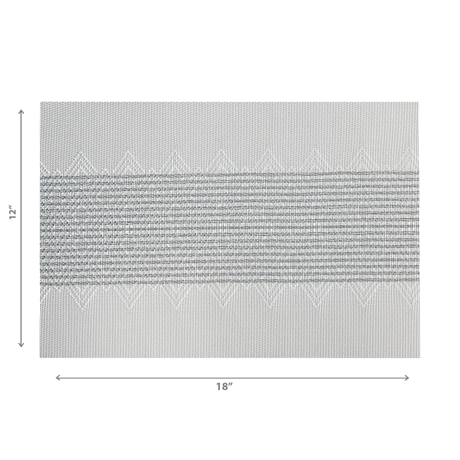 Maison Concepts Vinyl Placemat Diamond Band Silver - Ensemble De 12