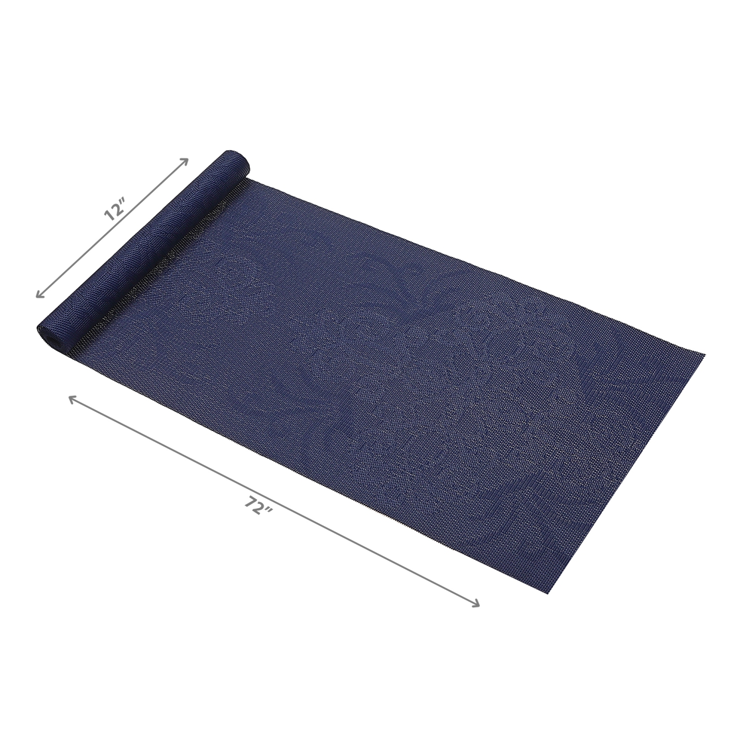 Maison Concepts Vinyl Table Runner 72" Damask Navy Blue - Set of 2