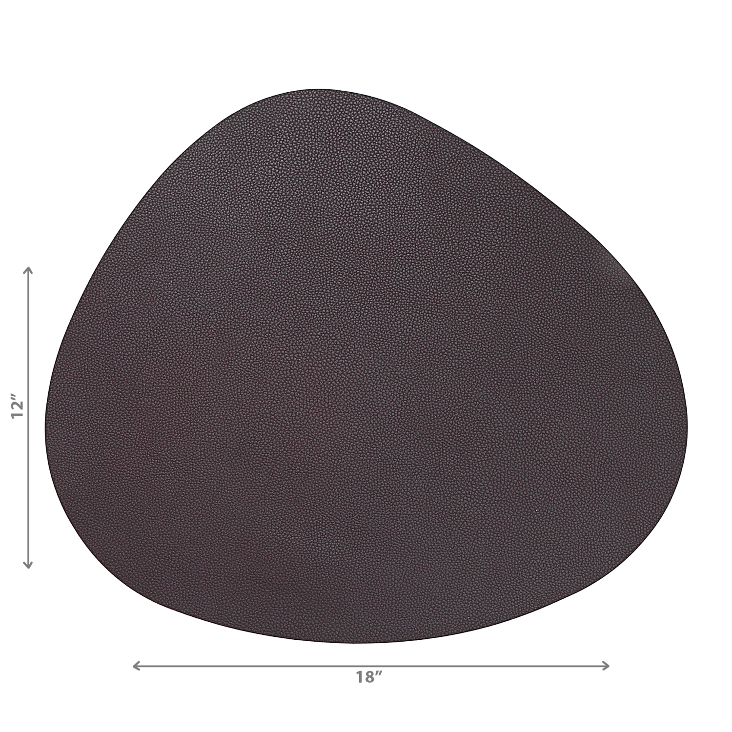 Maison Concepts Reversible Pleather Pebble Placemat Chocolate - Set of 12