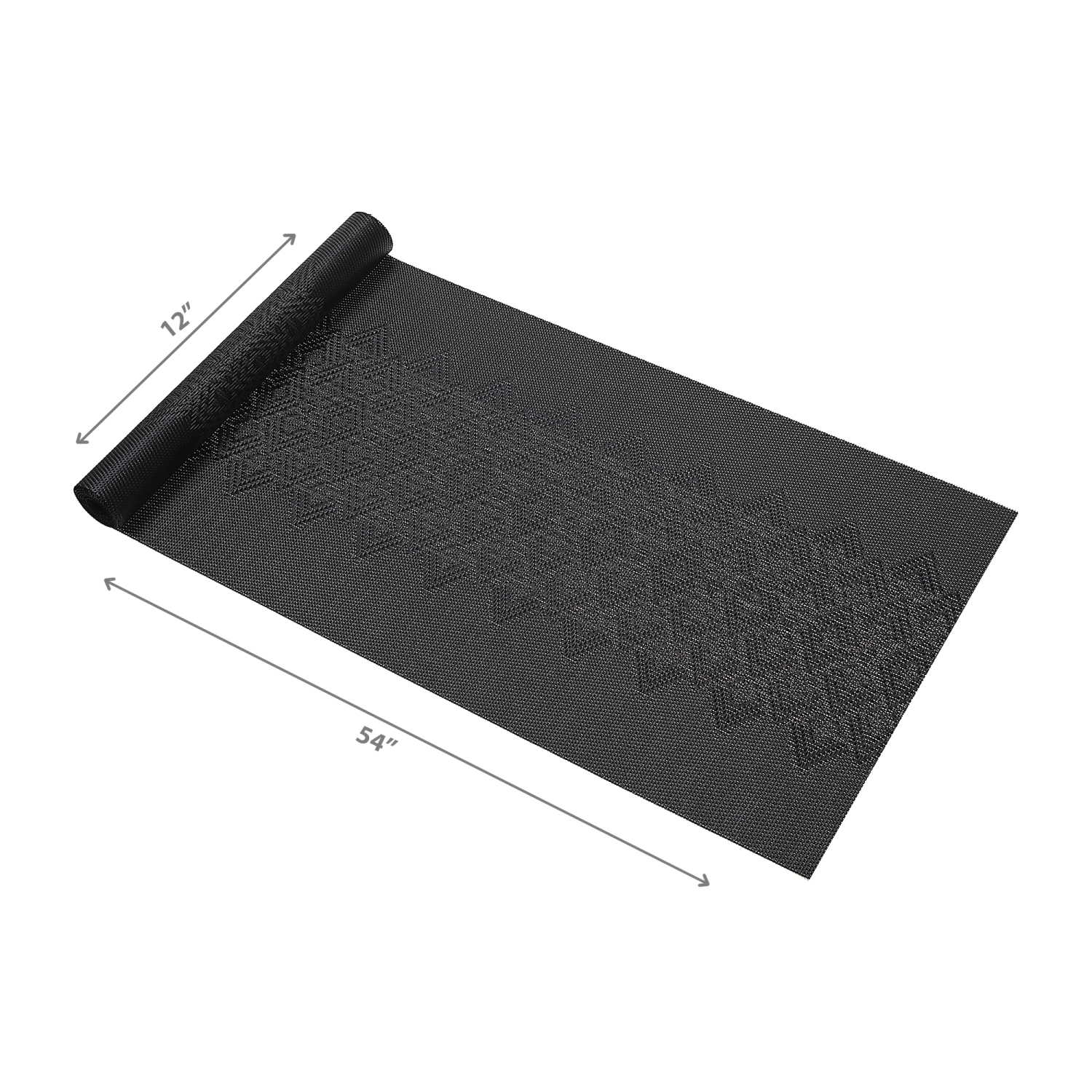 Maison Concepts Vinyl Table Runner 54" Diamond Band Black - Ensemble De 2