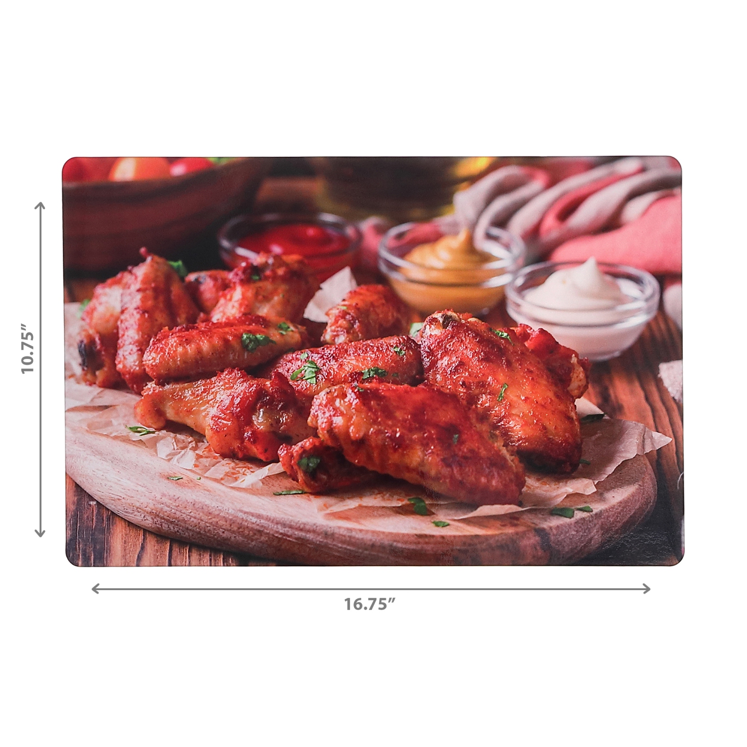 Maison Concepts Plastic Plememat Poulet Wings - Ensemble De 12