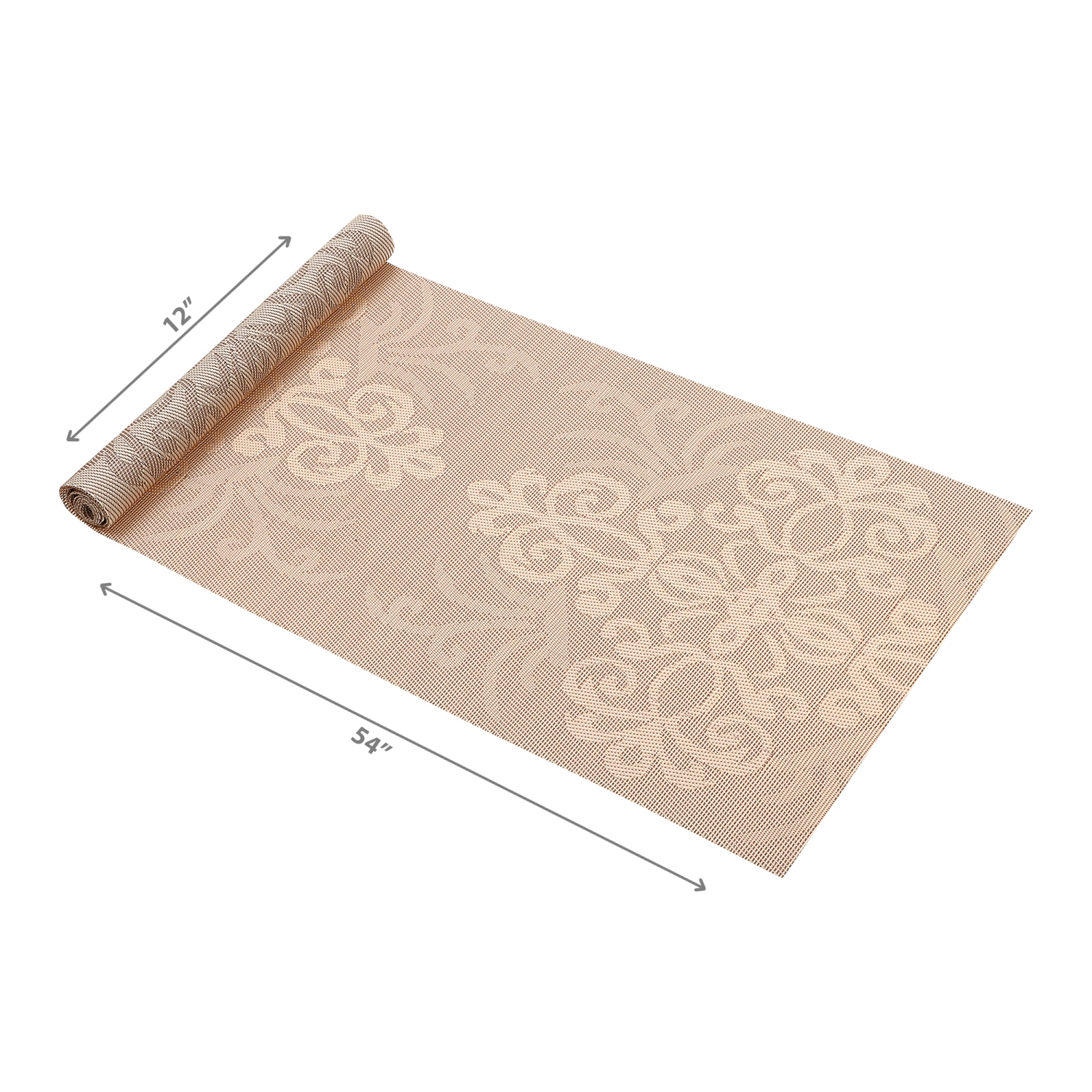 Maison Concepts Vinyl Table Runner 54" Damask Natural - Ensemble De 2