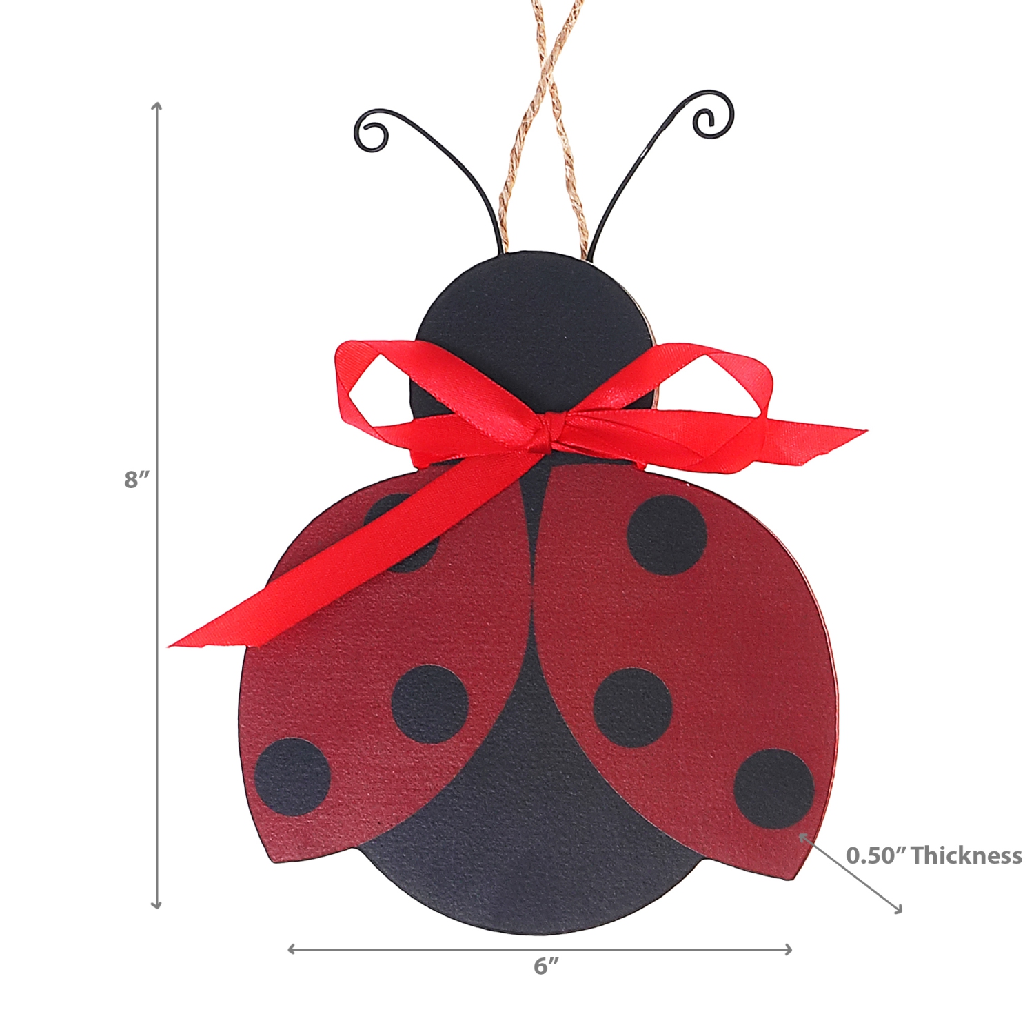 Maison Concepts Wooden Ladybug Figurine Wall Hanger