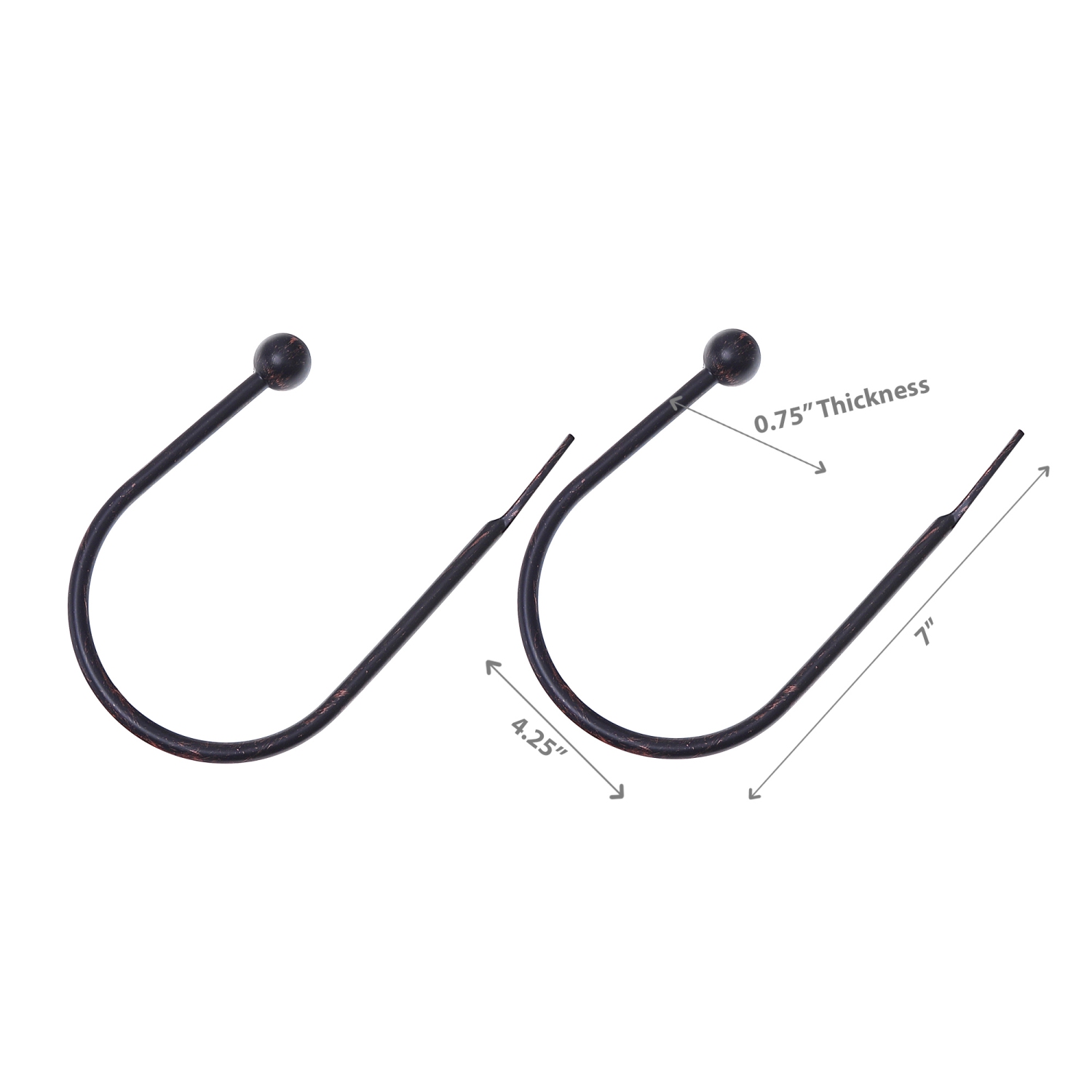 Maison Concepts Metal Curtain Holdback Set Sphere Black Copper