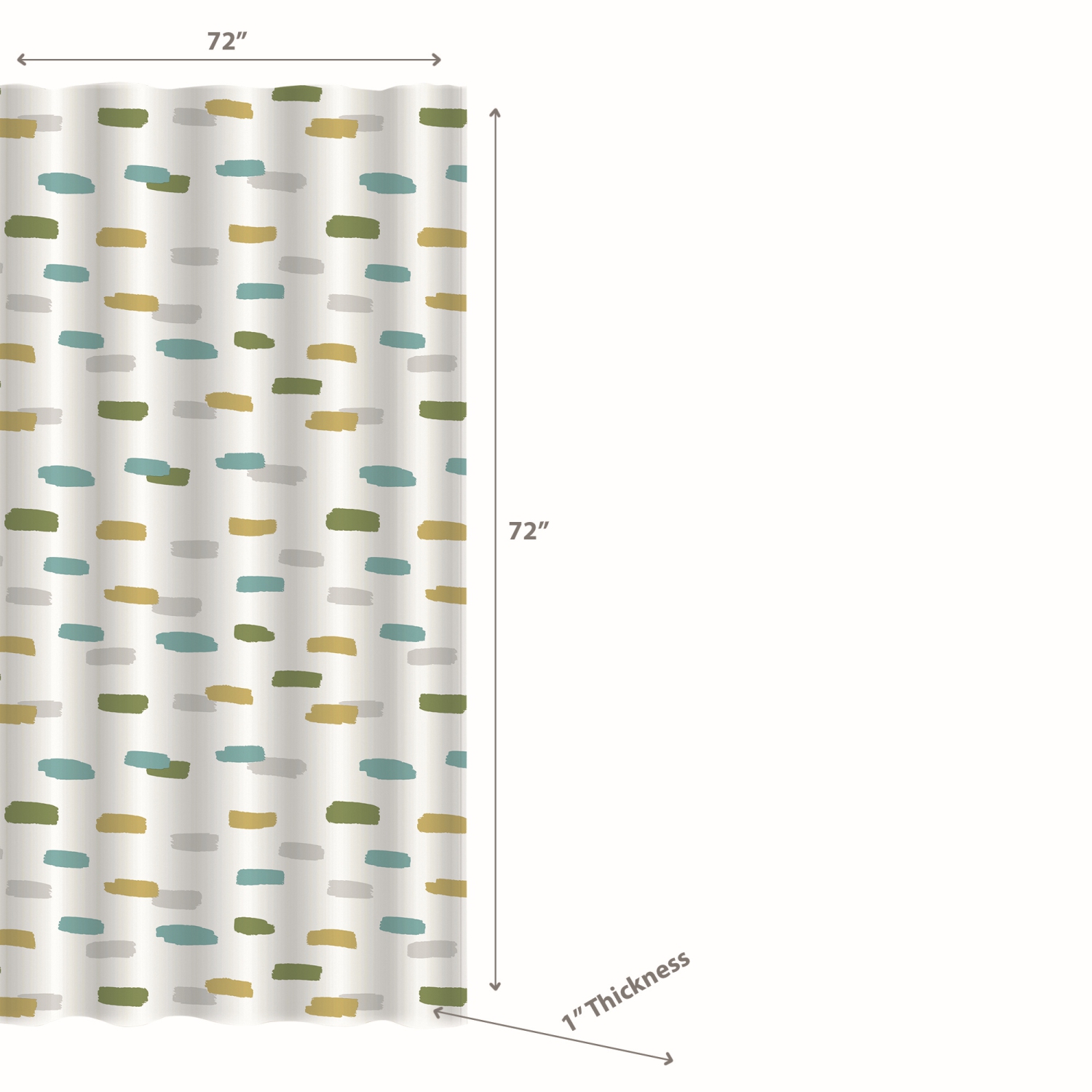 Maison Concepts Peva Shower Curtain Avec 12 Hameçons En Polyresin Hyphen