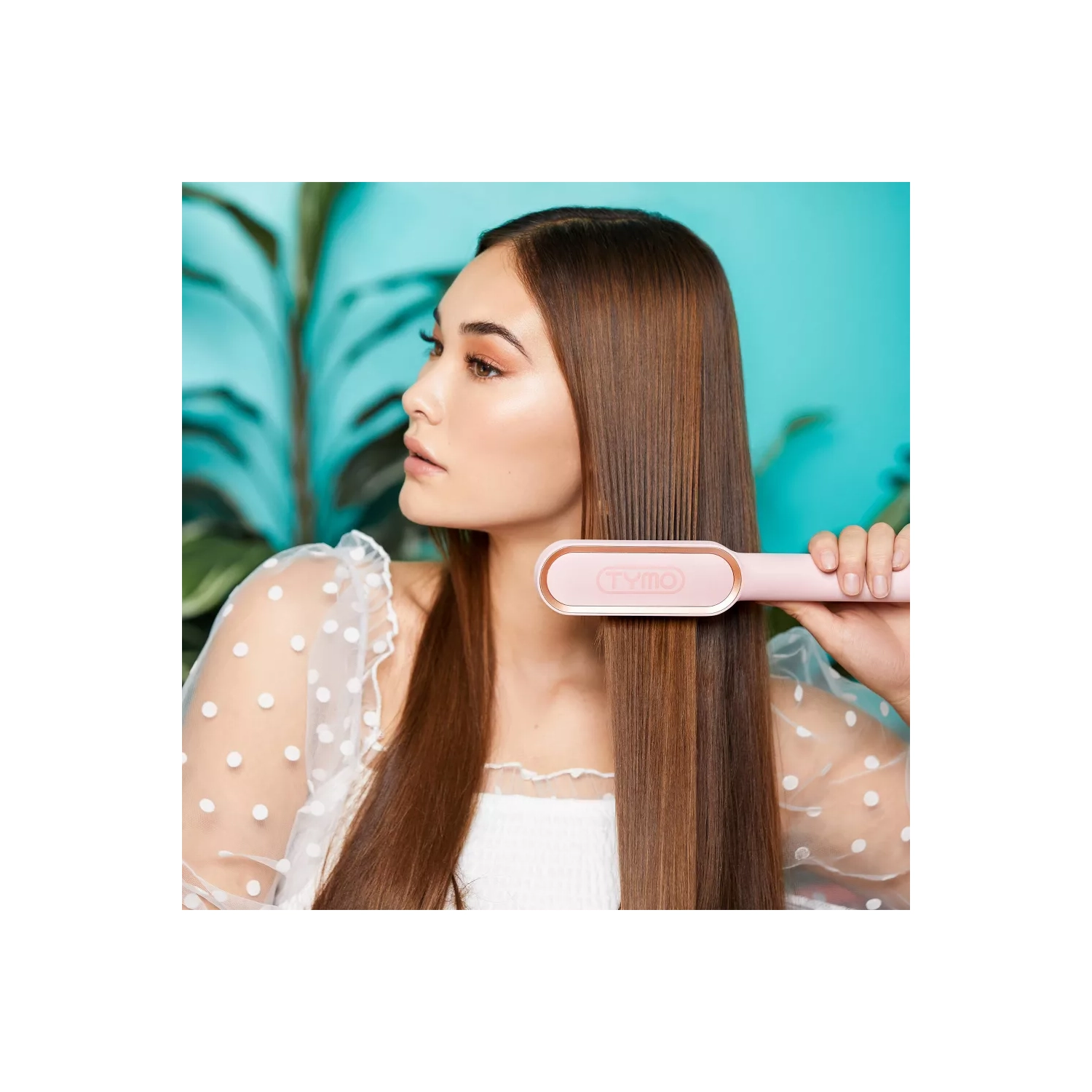 Tymo Ring Hair Straightening Brush - Hc 100r - Pink