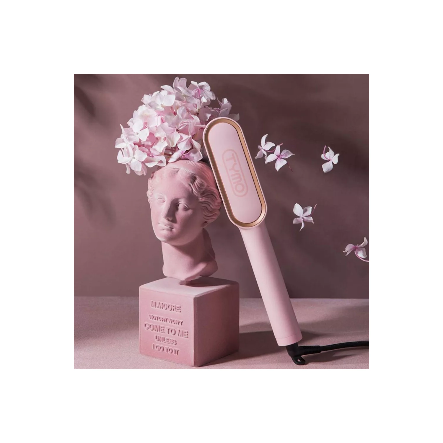 Tymo Ring Hair Straightening Brush - Hc 100r - Pink