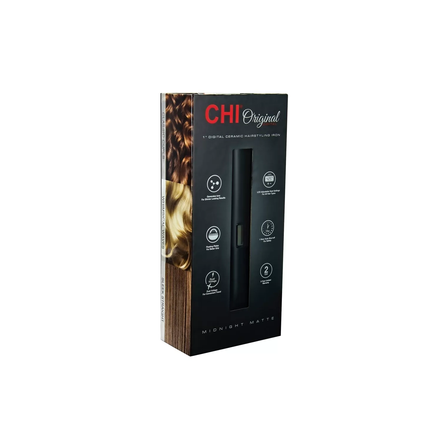 Chi Tourmaline Ceramic Flat Iron 1"‚Black