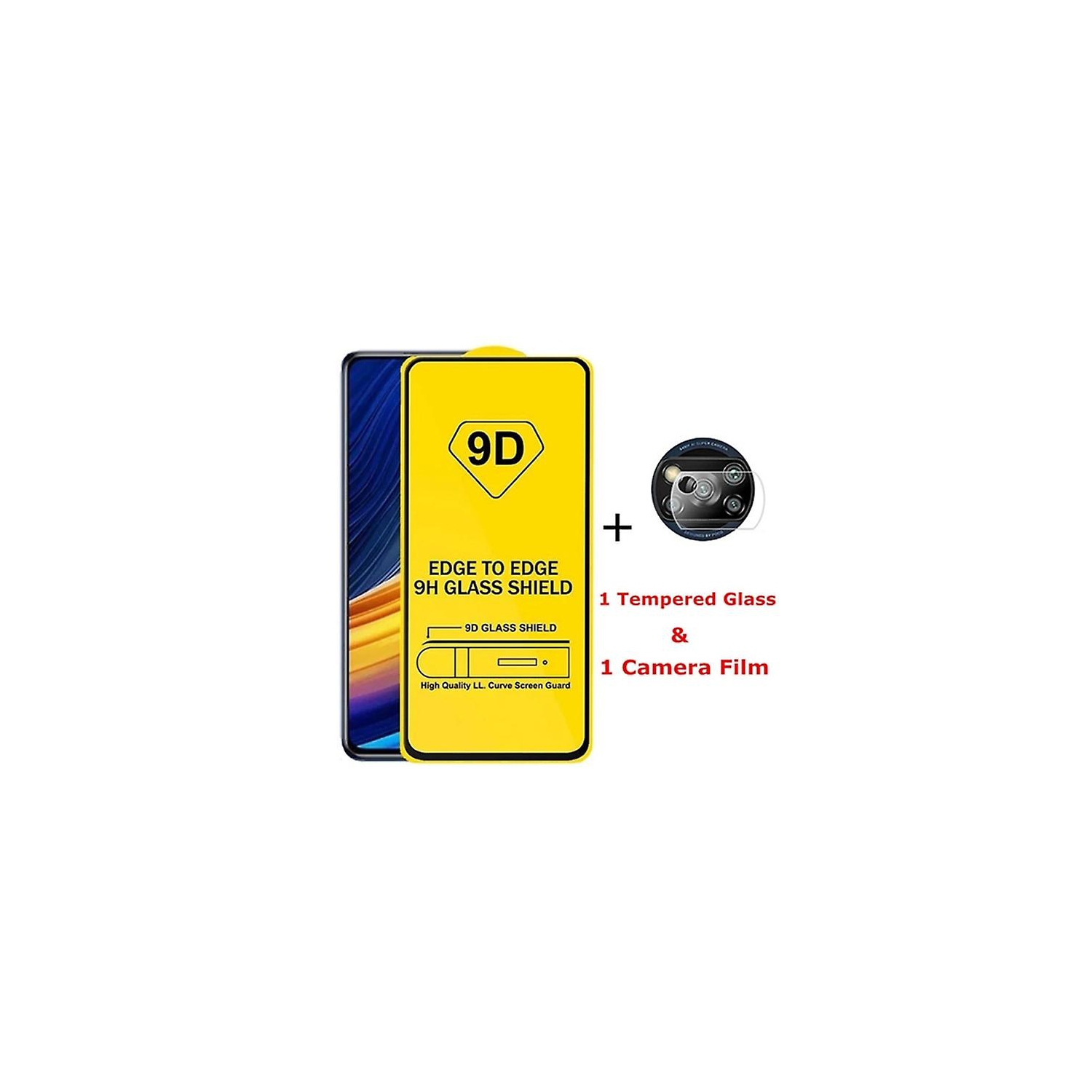 4-in-1 9d Tempered Glass For Xiaomi Poco X3 Nfc F2 Pro X3pro Screen Protectors Camera Lens Film For Xiaomi Poco M3 F3 X3 Glass