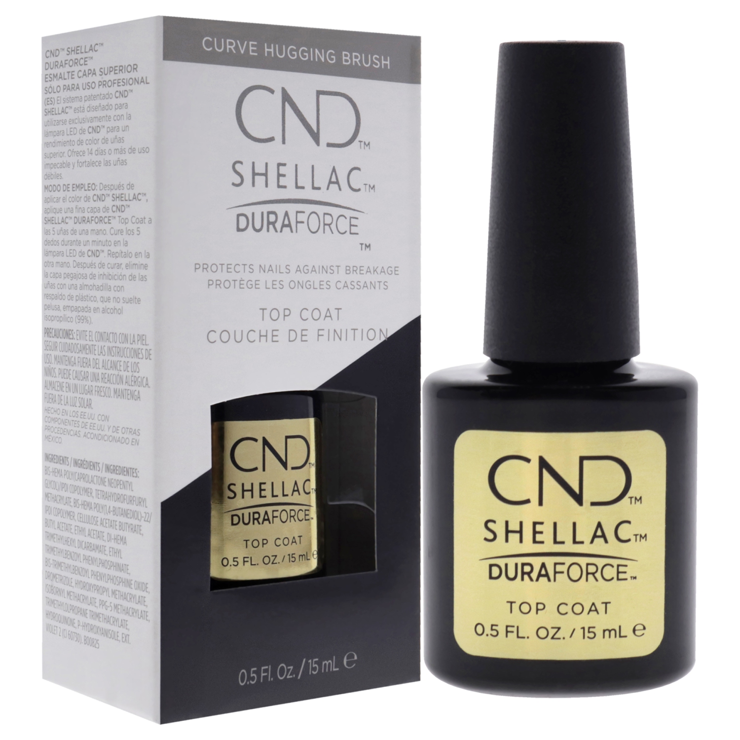 Shellac Nail Color - Duraforce Top Coat par CND pour femme - 0,5 oz Vernis à ongles