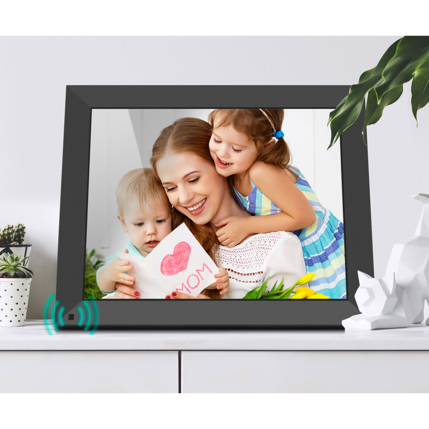 Aluratek 15" Wi-Fi Digital Photo Frame with Touch Screen - Black