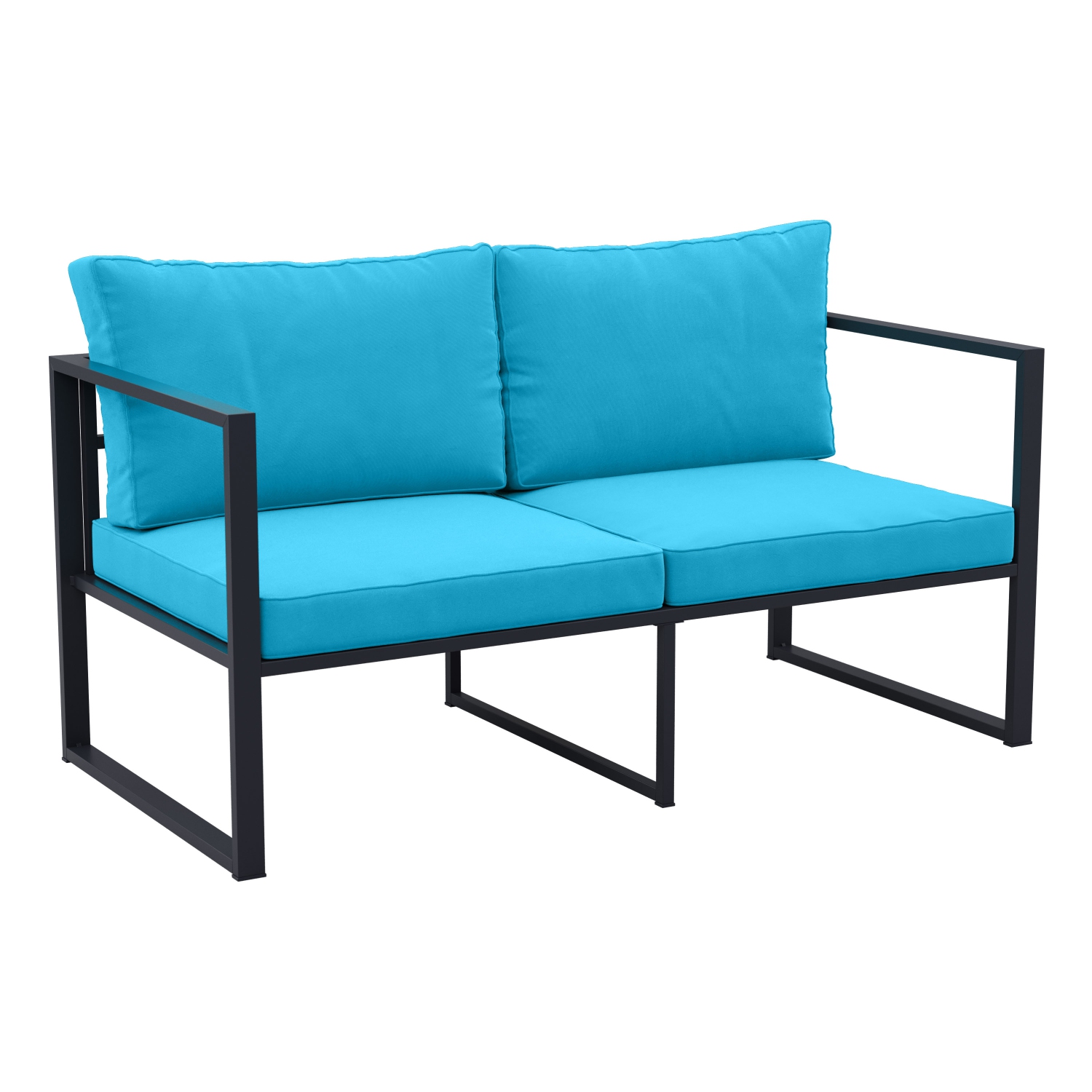 Ensemble de patio de 4 pièces Delia de CorLiving avec coussins, résistance aux intempéries, pour les petits espaces, balcon, jardin, cour arrière