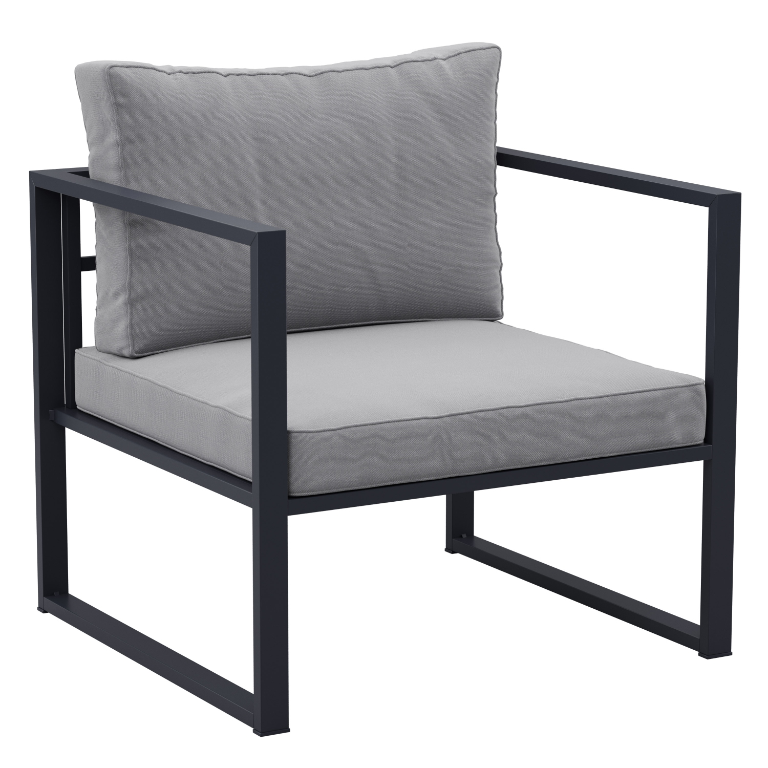 CorLiving Delia 4-Piece Patio Conversation Set with Cushions, Weather resistant, for small spaces, Balcony, Garden, Backyard