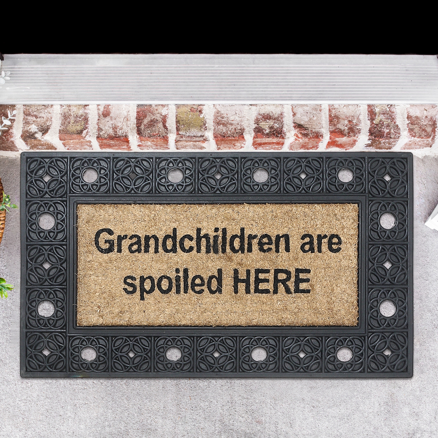 Maison Concepts Rubber & Coir Mat Grandchildren Are Spoiled Here