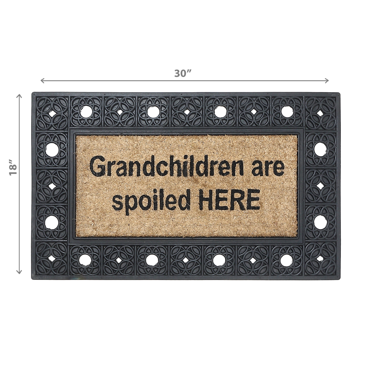 Maison Concepts Rubber & Coir Mat Grandchildren Are Spoiled Here