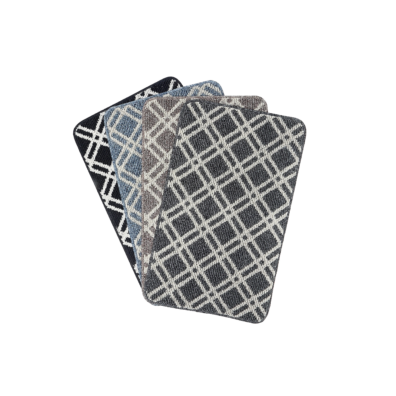 Maison Concepts Diamant Tufted Mat Asstd 18 X 30 - Ensemble De 4