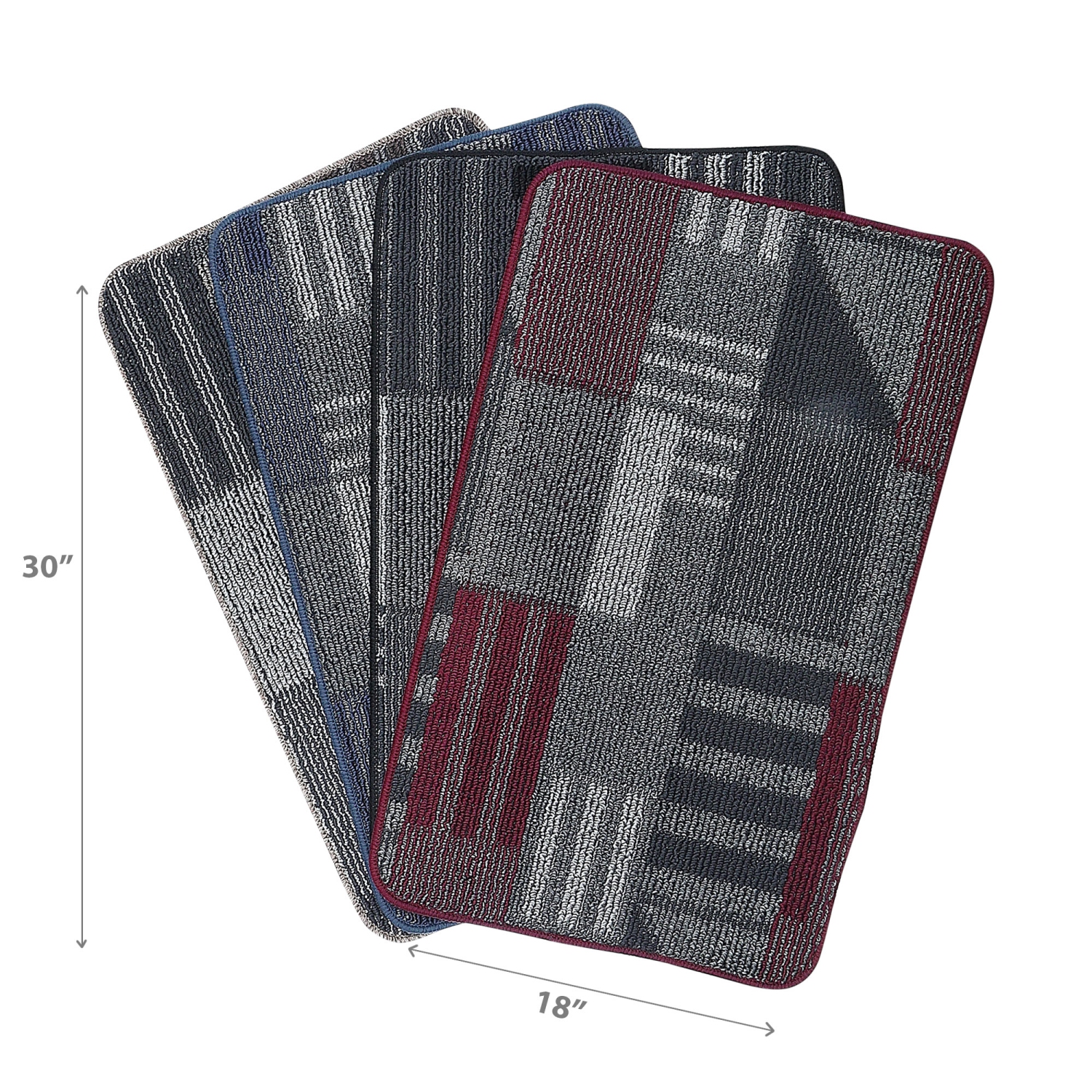 Maison Concepts Zhara Heavy Tufted Floor Mat Asstd 18 X 30 - Set of 4