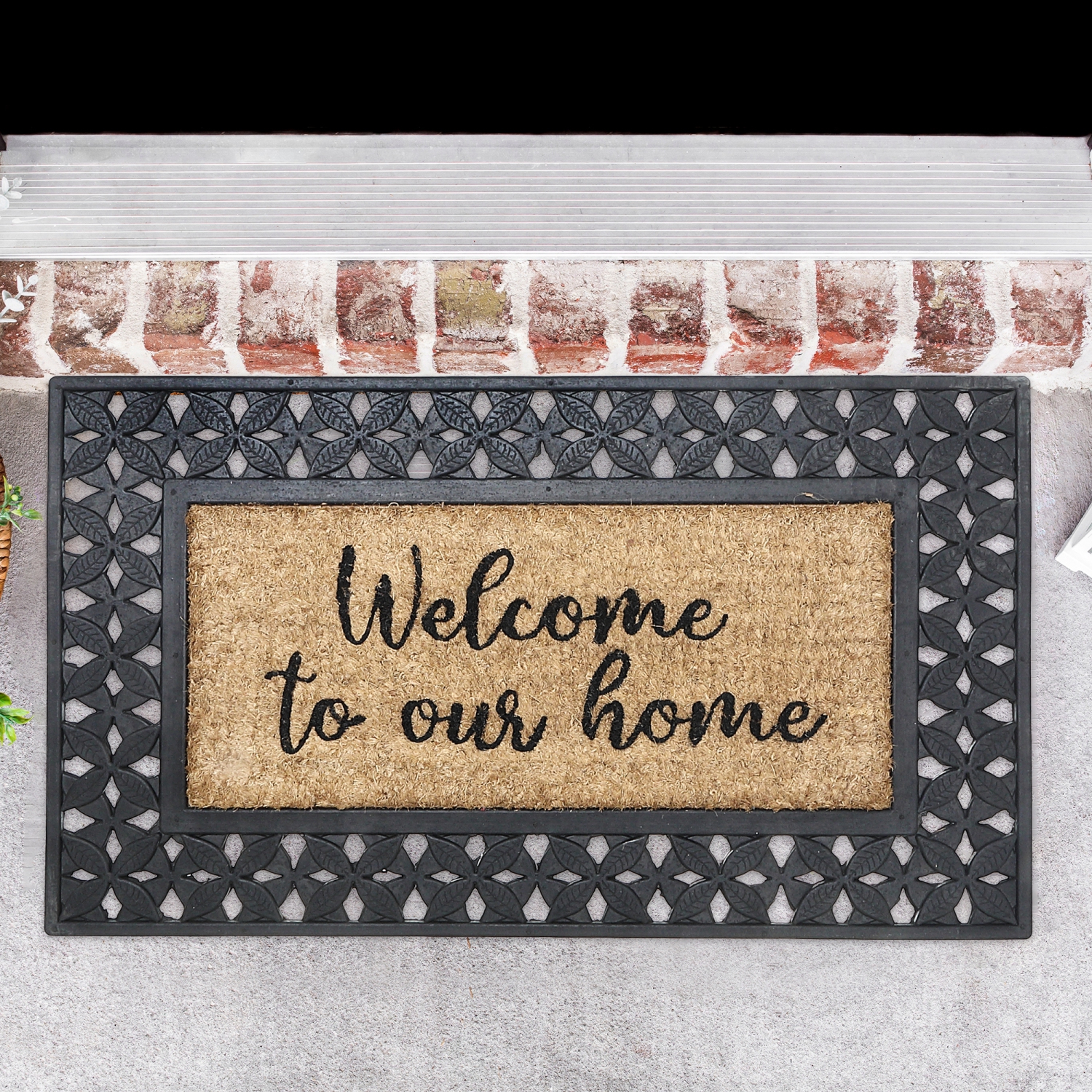 Maison Concepts Rubber & Coir Mat Welcome To Our Home