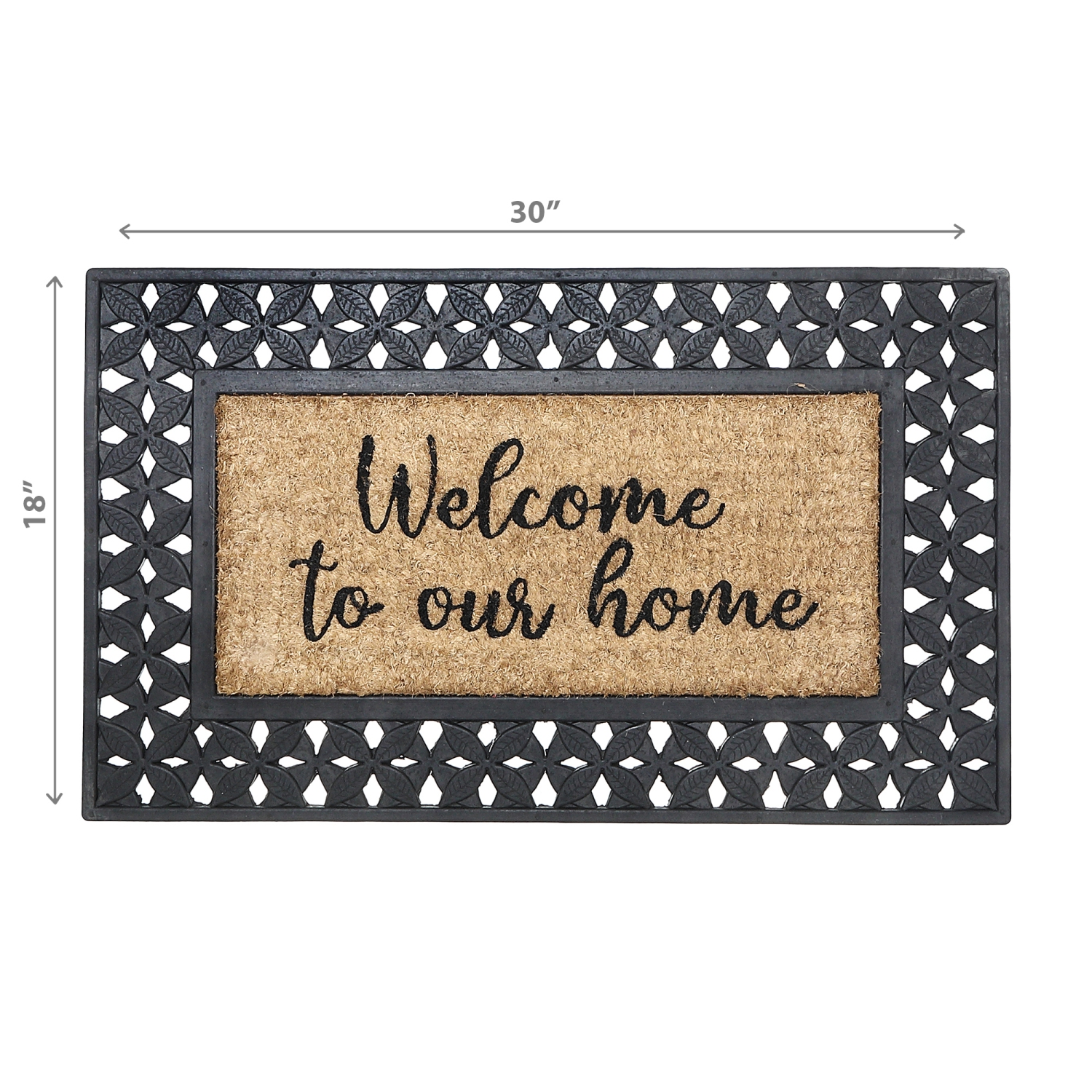 Maison Concepts Rubber & Coir Mat Welcome To Our Home