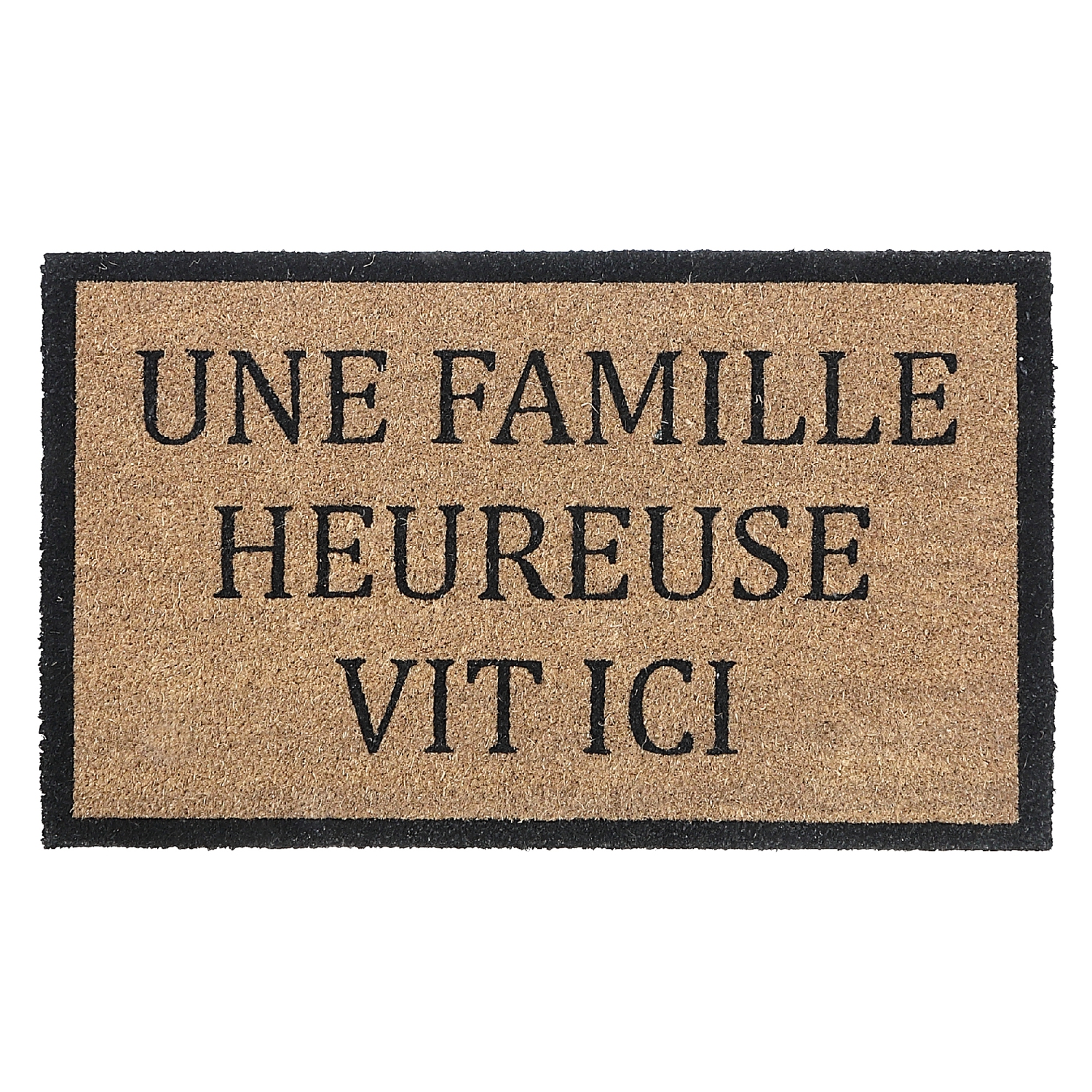 Maison Concepts Coir Door Mat Une Famille Heureuse Vit Ici