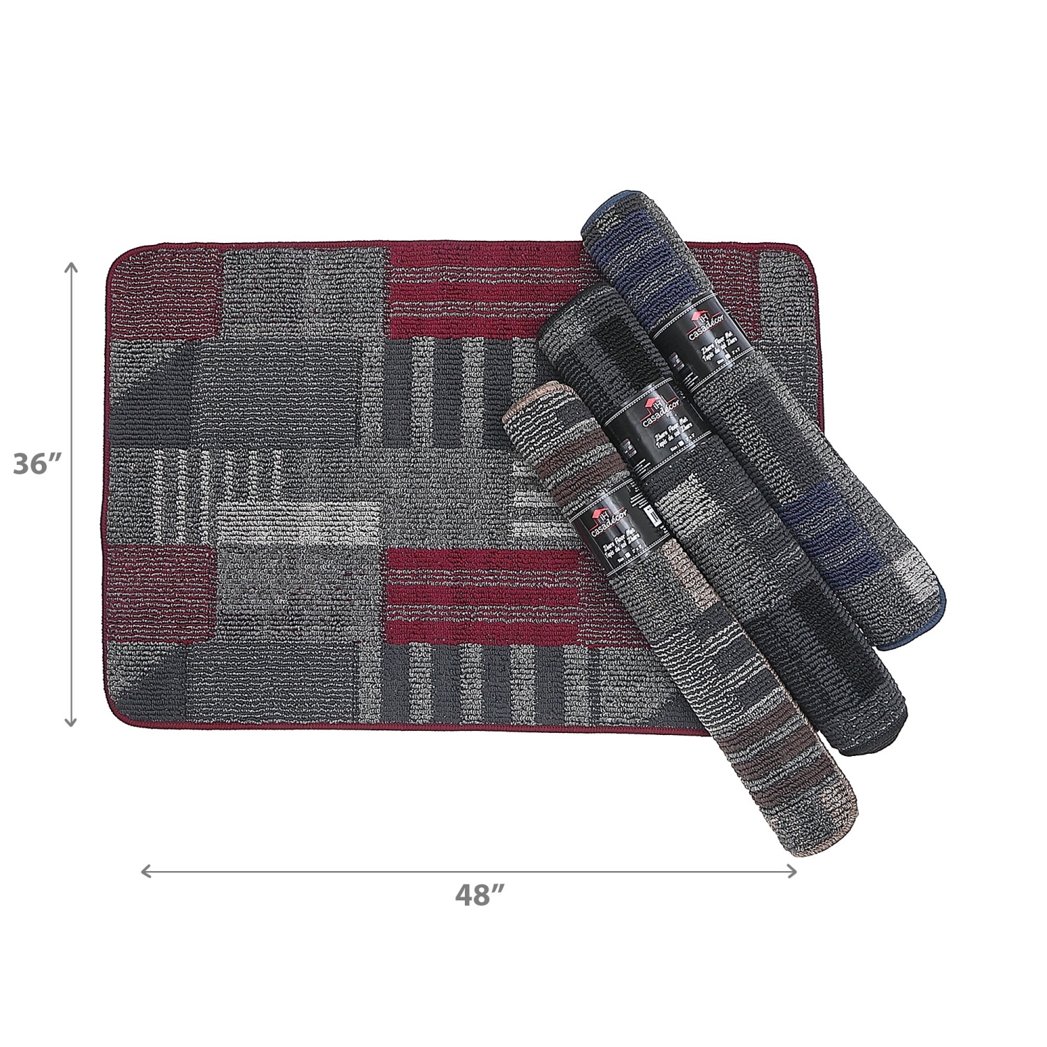 Maison Concepts Zhara Heavy Tufted Floor Mat Asstd 3' X 4' - Set of 4