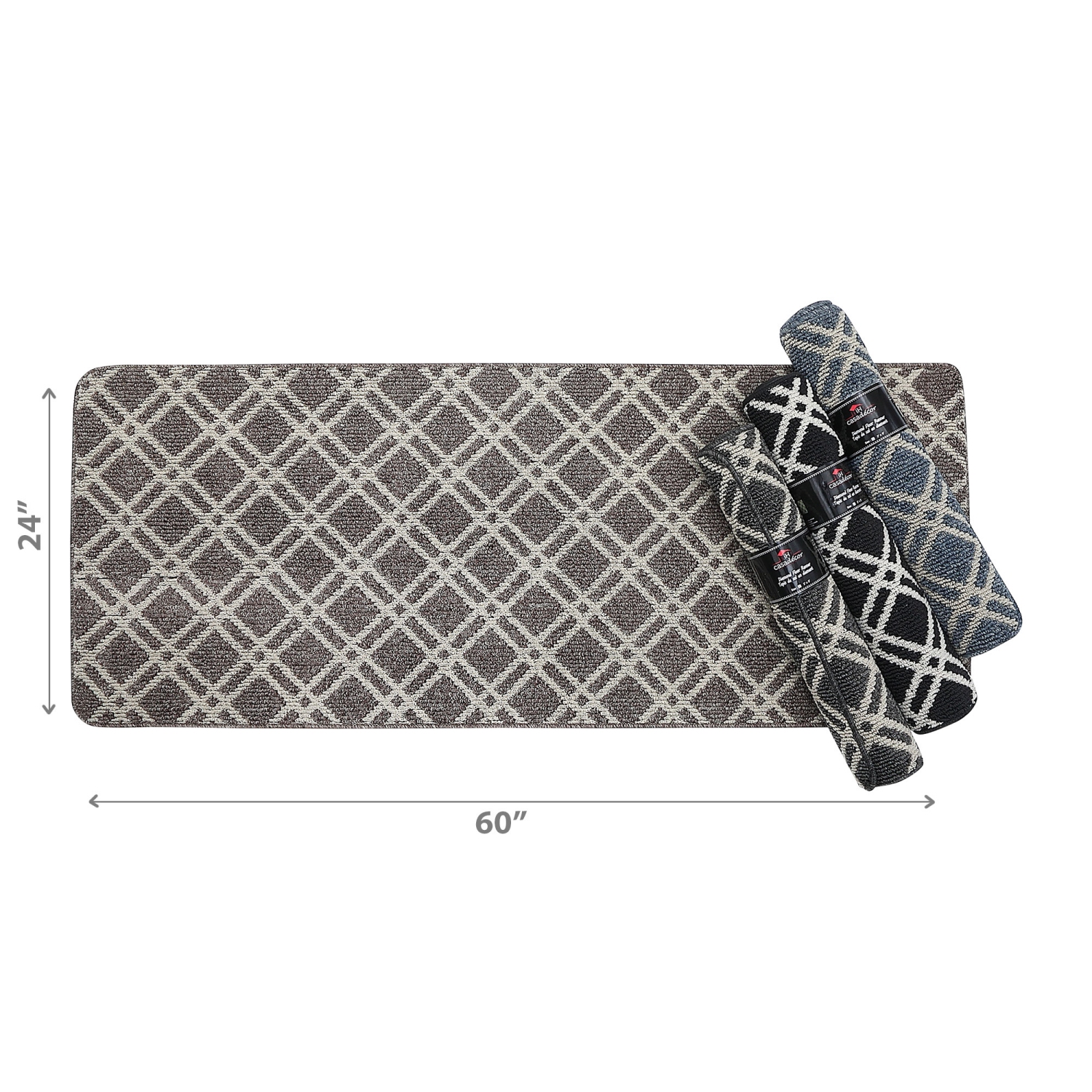 Maison Concepts Diamant Tufted Mat Asstd 2 'X 5' - Ensemble De 4