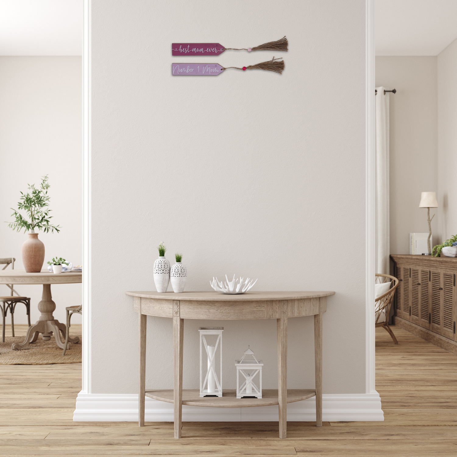 Maison Concepts Tags Mom En Bois Avec Filet Asstd - Ensemble De 2