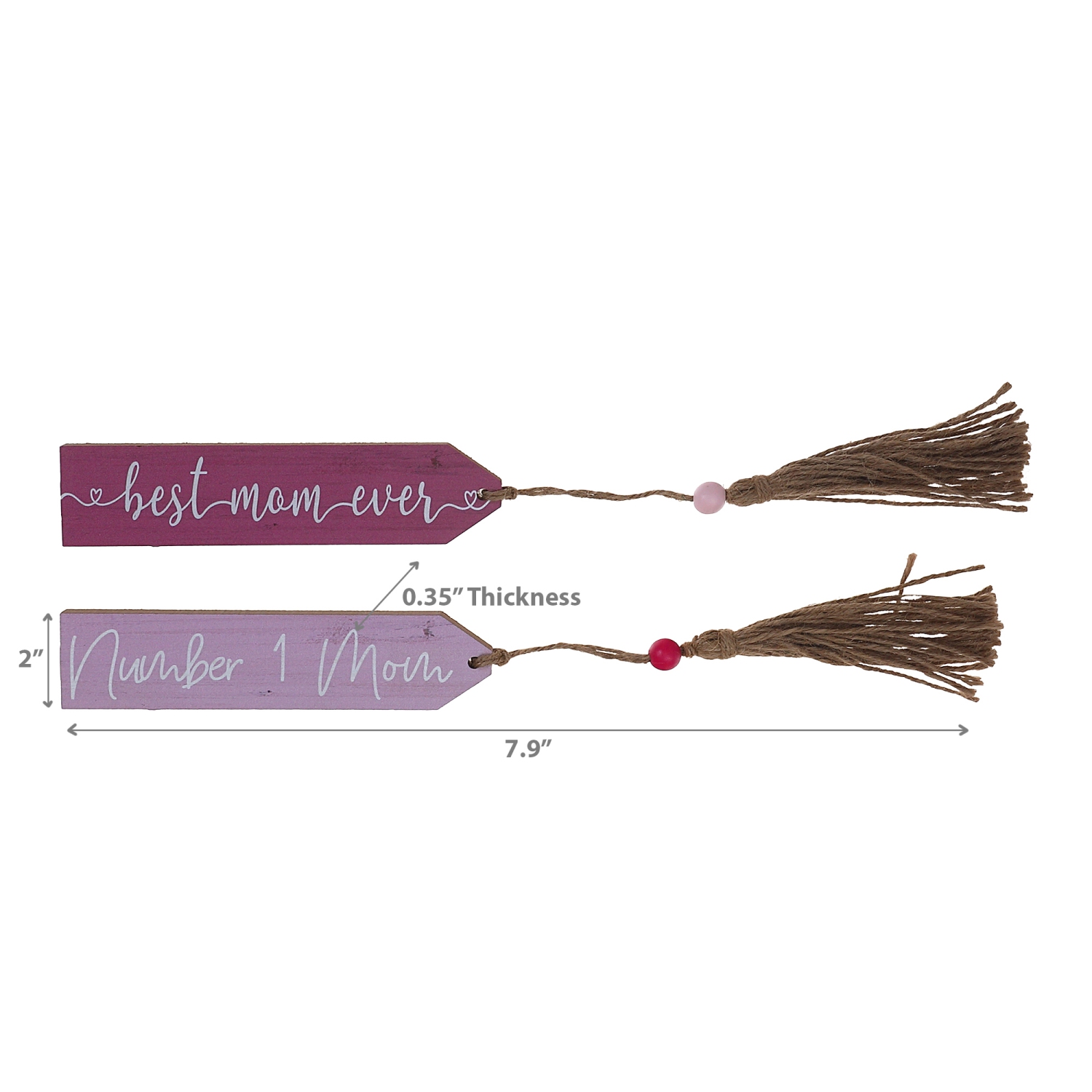 Maison Concepts Tags Mom En Bois Avec Filet Asstd - Ensemble De 2