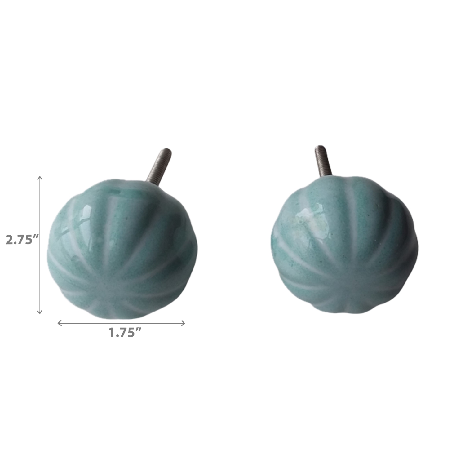 Maison Concepts Decorative Ceramic Knob Set Of 2 Teal - Set of 3