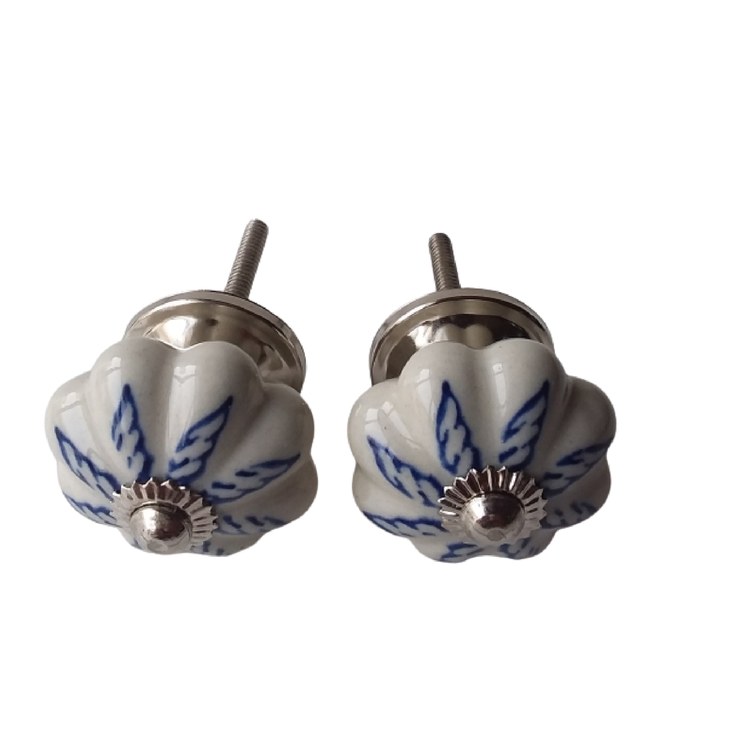 Maison Concepts Decorative Ceramic Knob Set Of 2 Leaf - Set of 3
