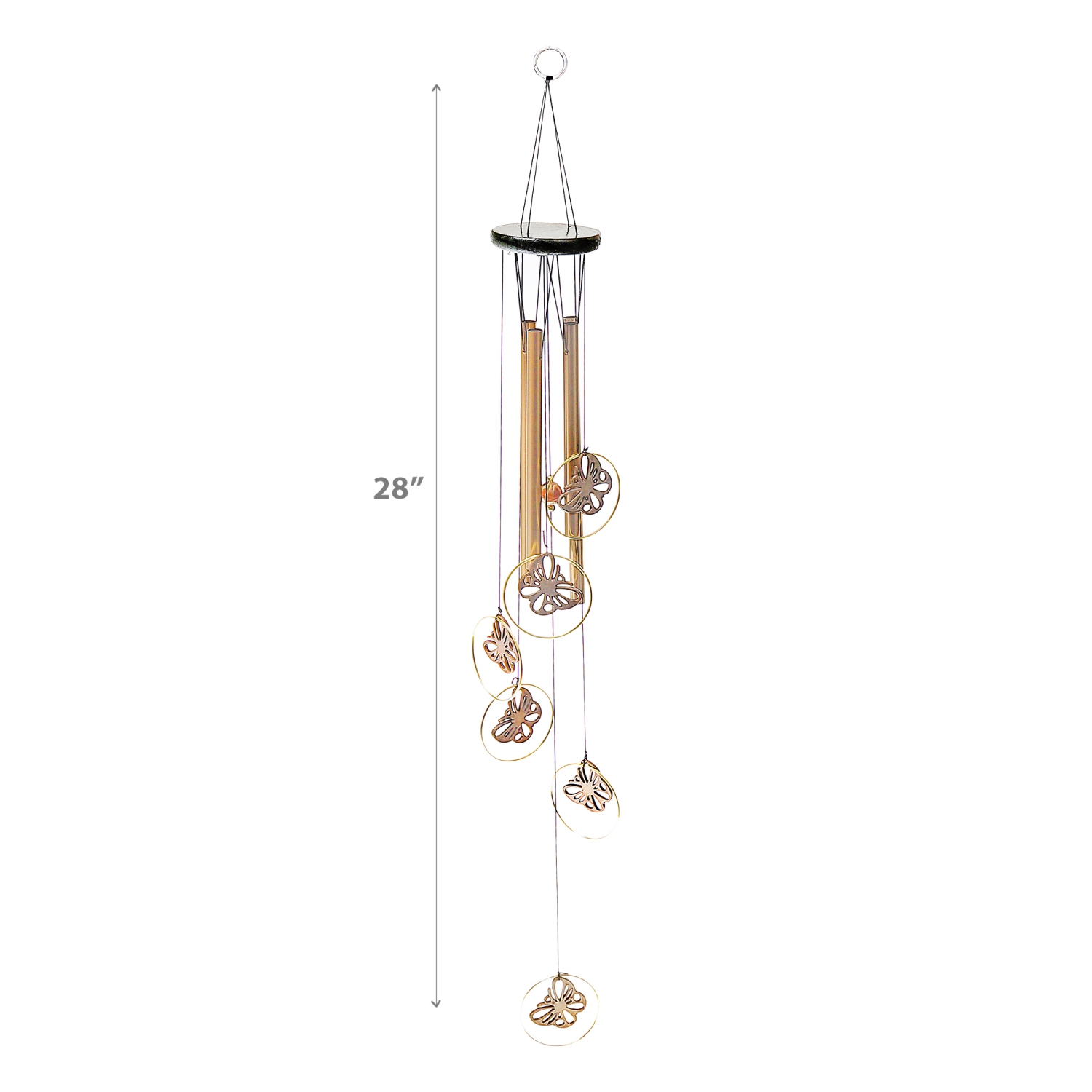 Maison Concepts 28" Round Windchime With Butterfly