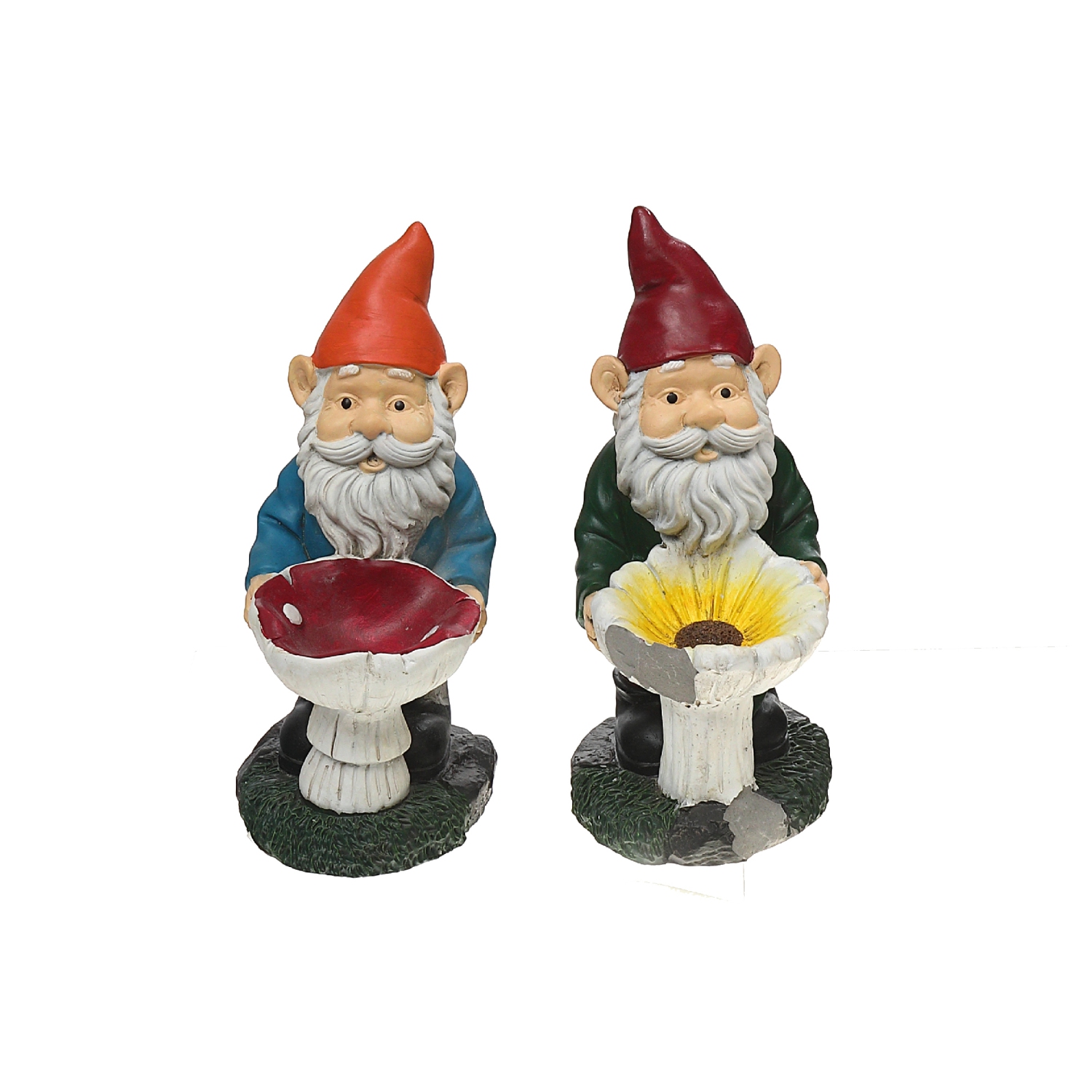 Maison Concepts Résine Gnome Jardin Figurine Asstd - Ensemble De 2