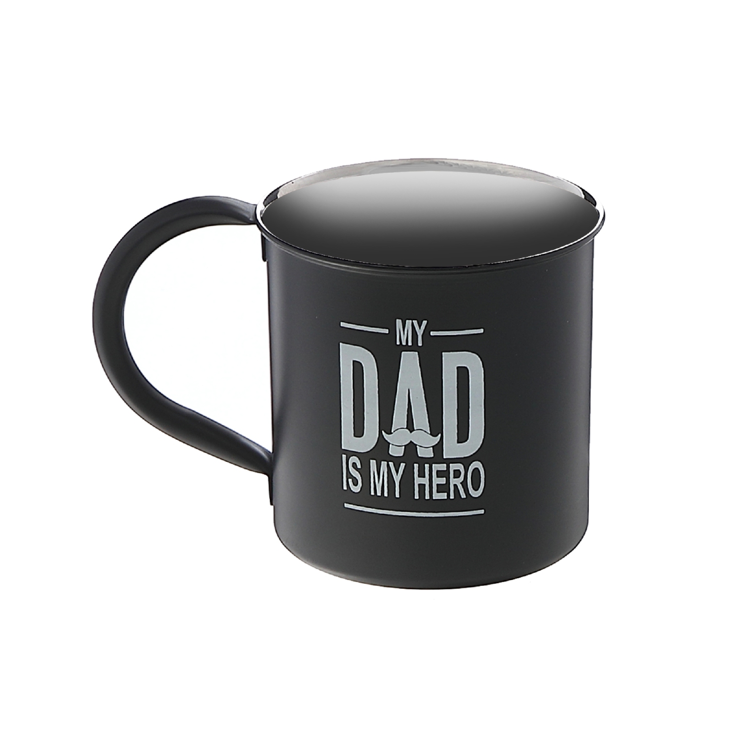 Maison Concepts Stainless Steel Mug With Printing My Dad Is My Hero - Set of 2