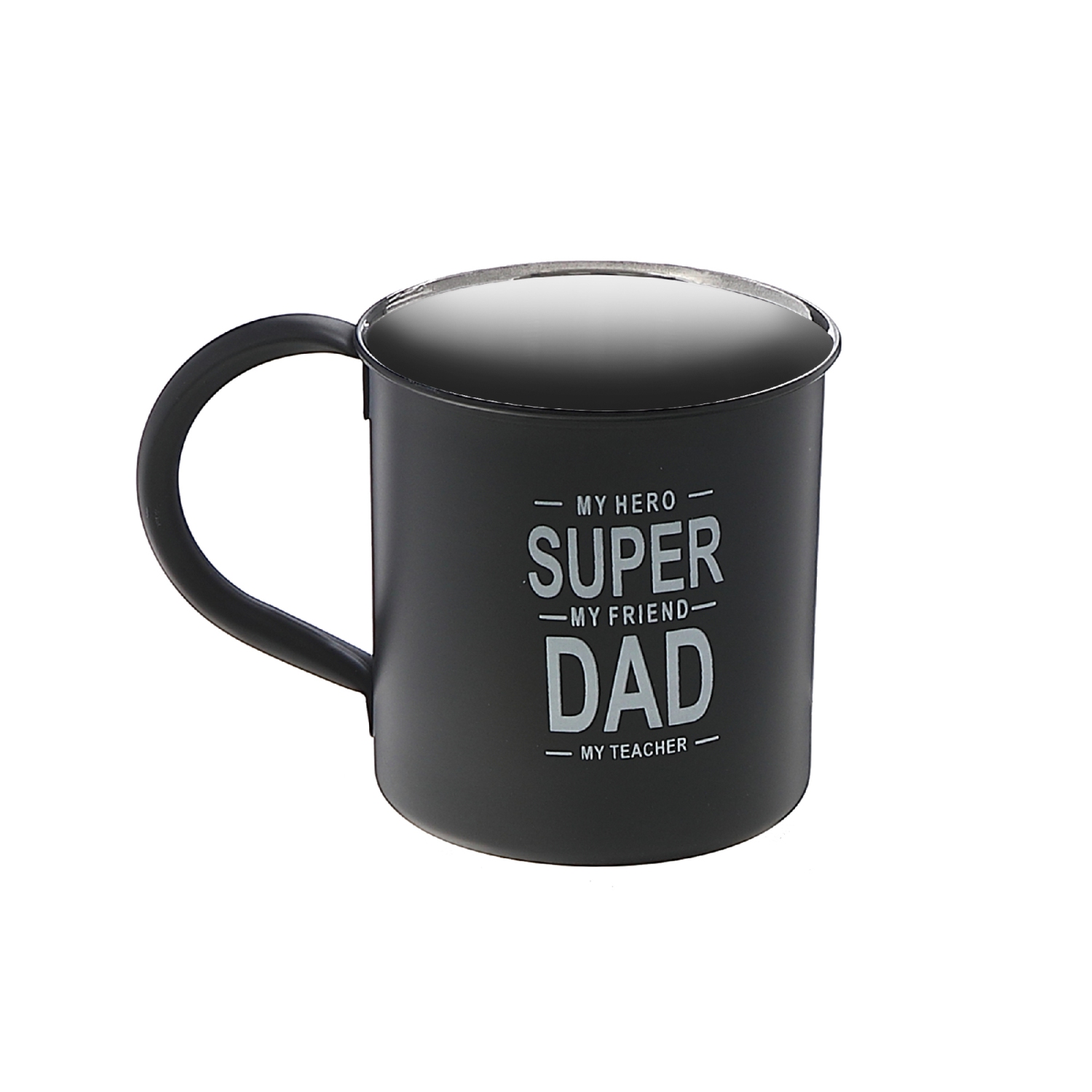 Maison Concepts Stainless Steel Mug With Printing Super Dad - Set of 2