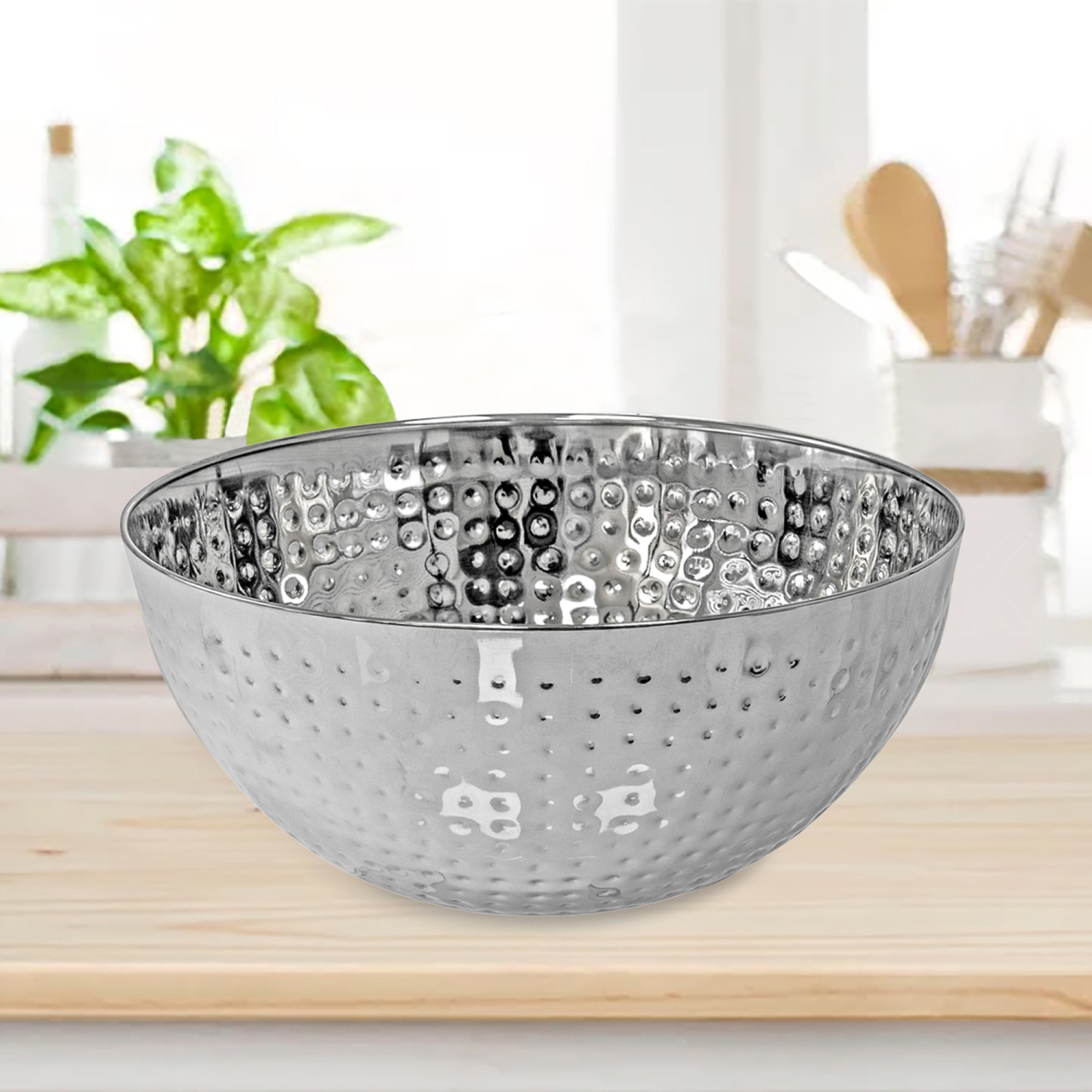 Maison Concepts Stainless Steel Hammered Salad Bowl 9.50" - Set of 2