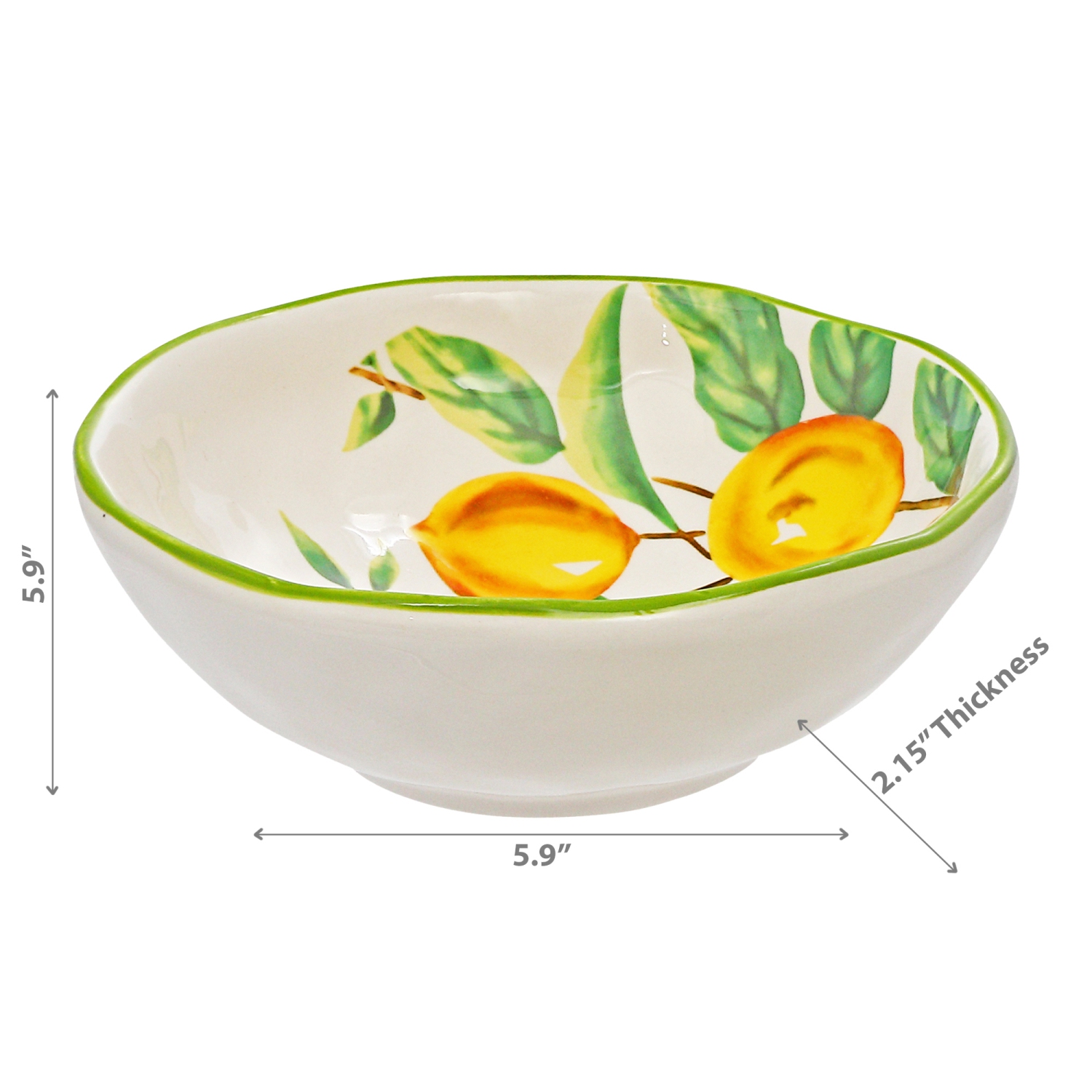 Maison Concepts Ceramic Lemon Bowl - Ensemble De 2
