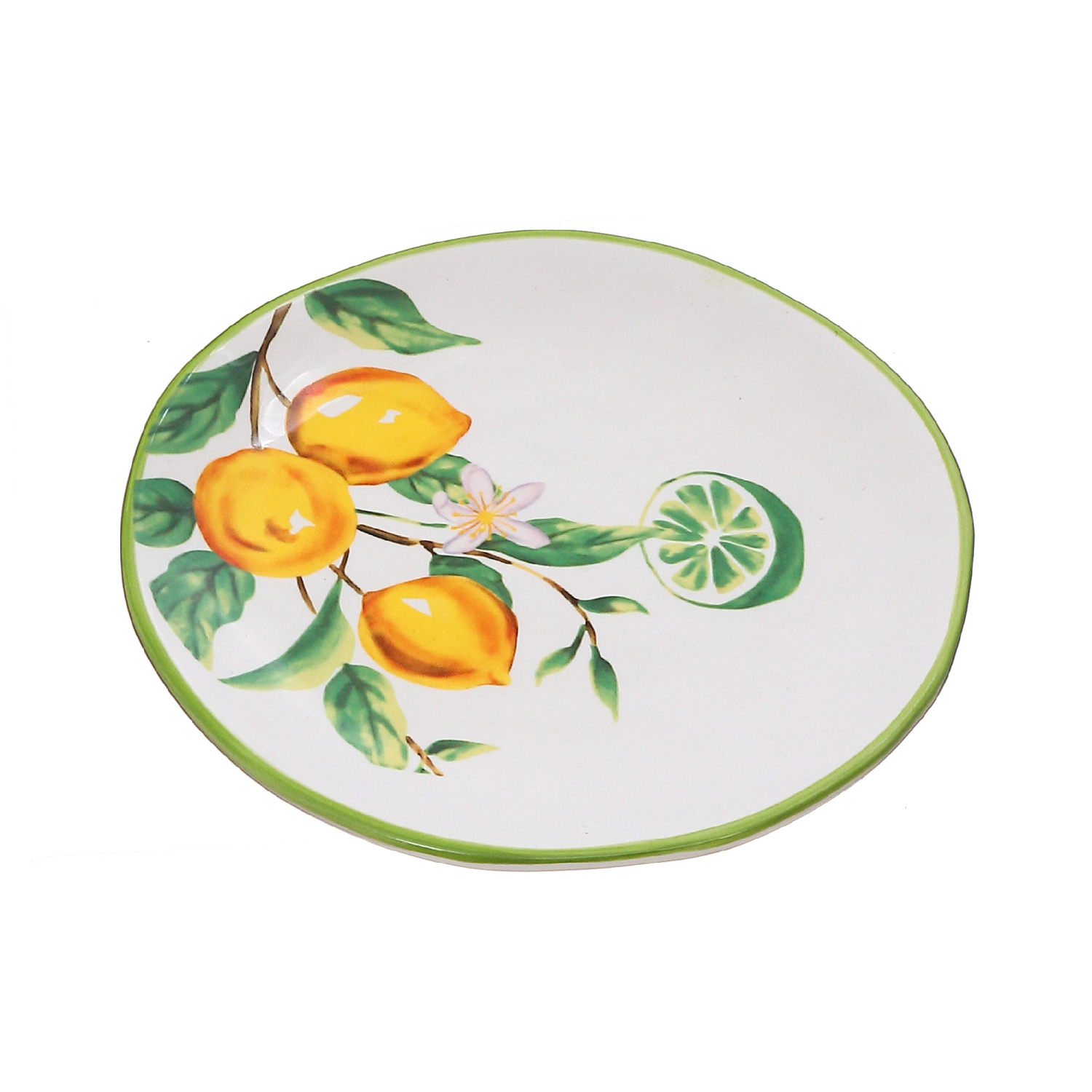 Maison Concepts Ceramic Lemon Round Plate 6.10" - Ensemble De 2