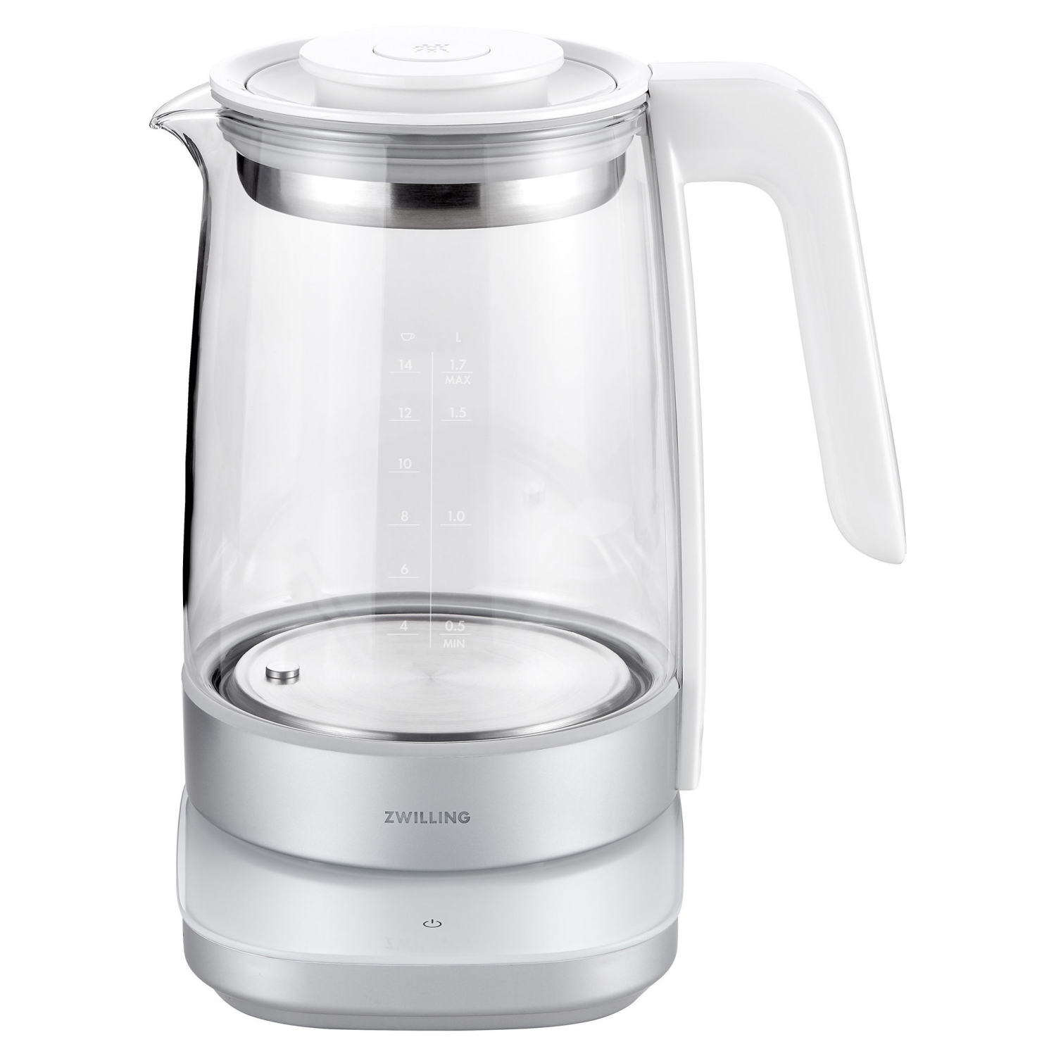 ZWILLING Enfinigy 1.7 L Glass Programable Electric Kettle - Silver