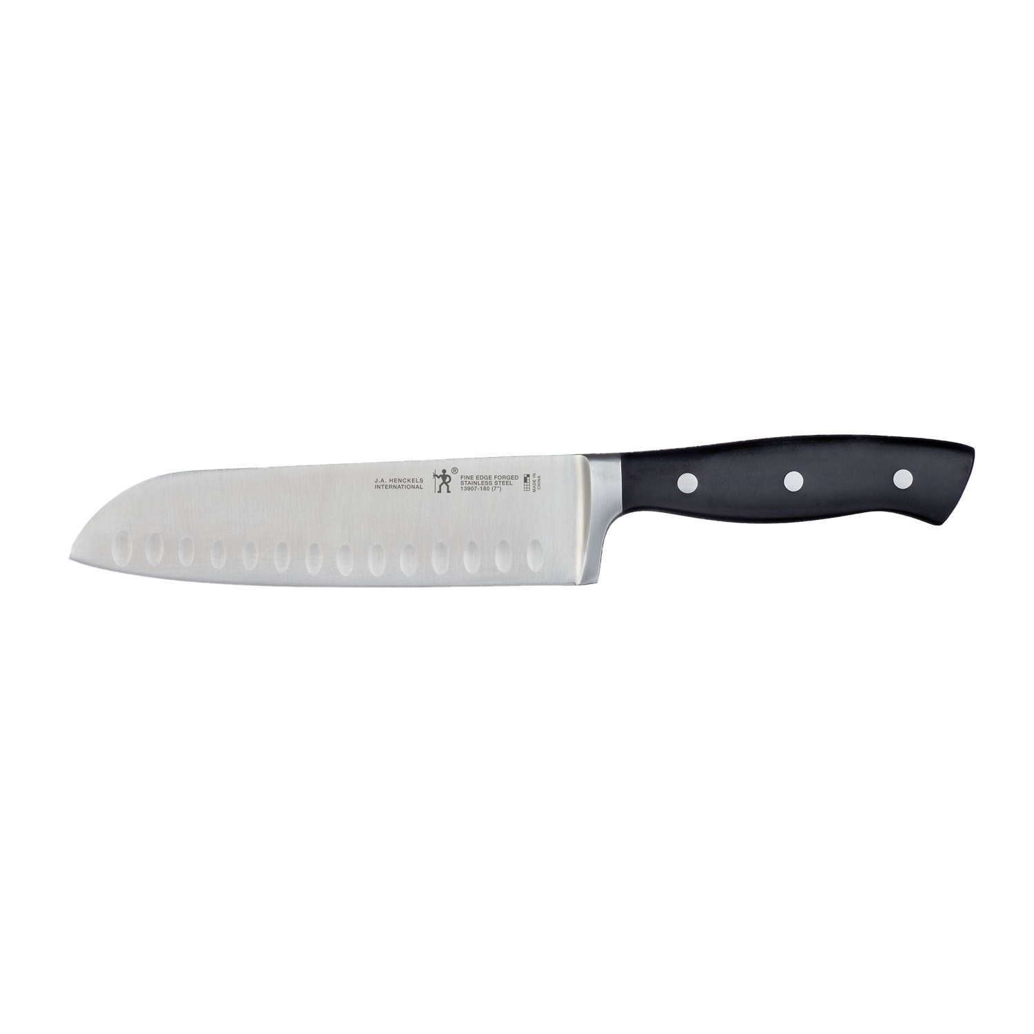 HENCKELS Fine Edge Forged II 7 inch Santoku, Black