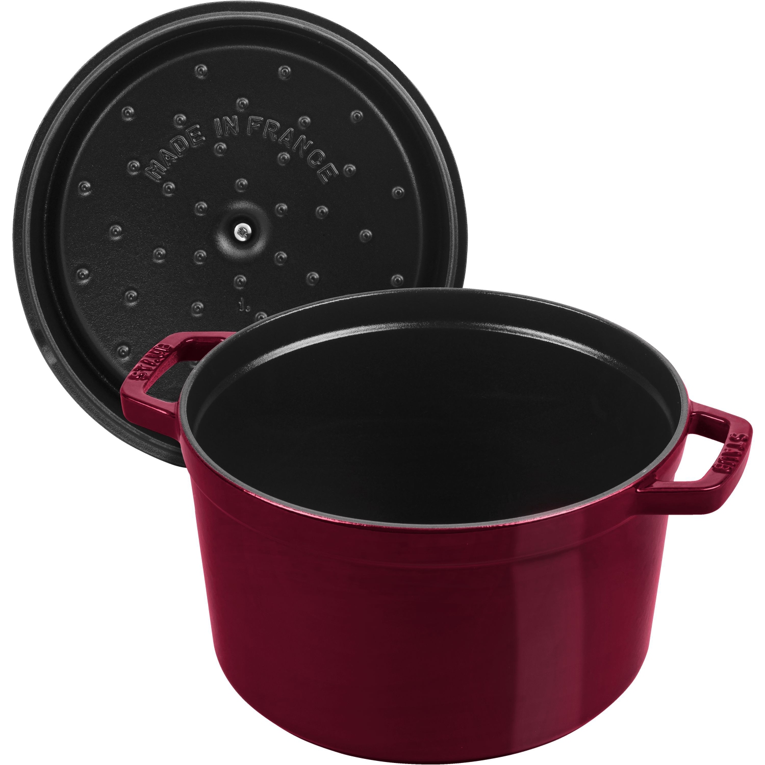 STAUB La Cocotte 4.75 L Cast Iron Round Tall Cocotte, Bordeaux