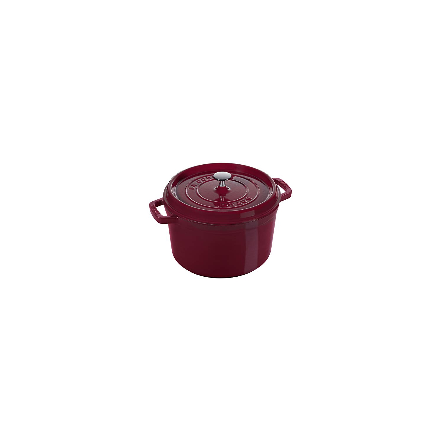 STAUB La Cocotte 4.75 L Cast Iron Round Tall Cocotte, Bordeaux