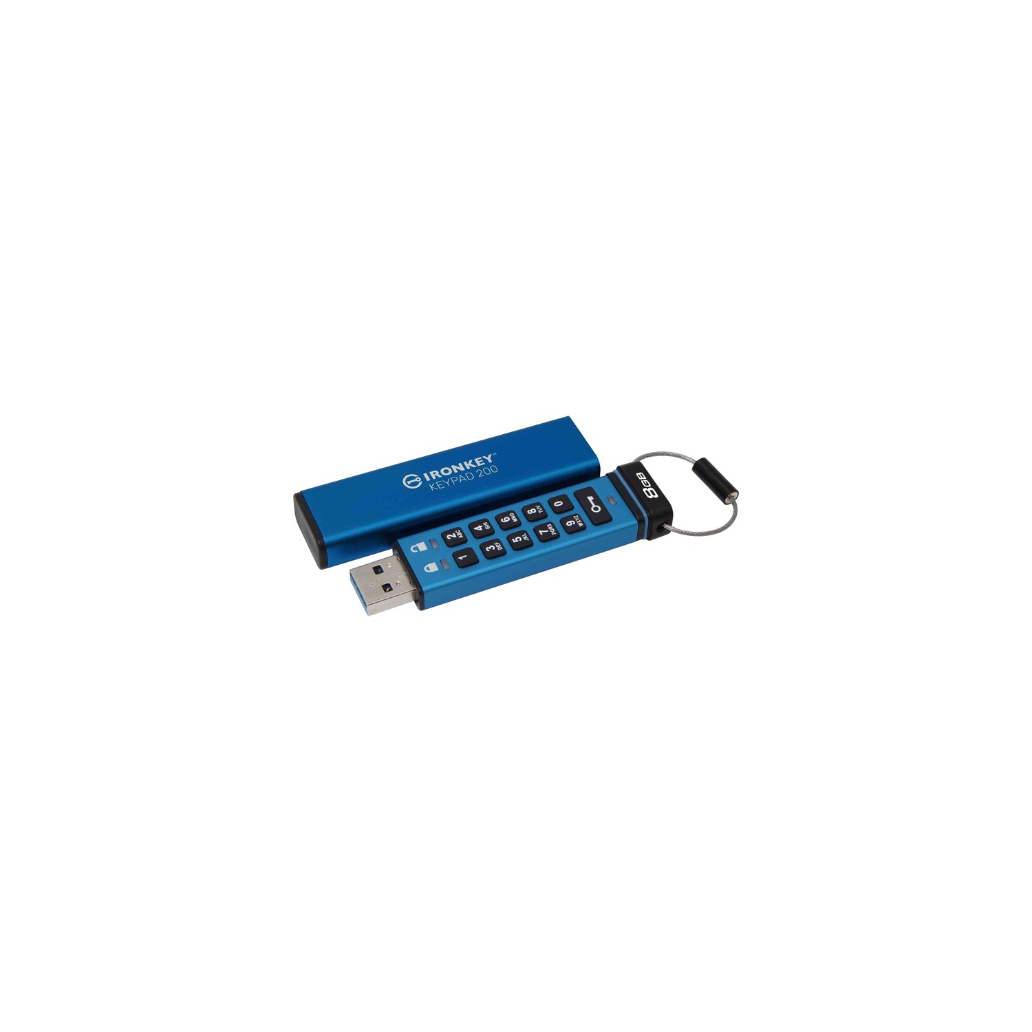 Kingston Technology - Clé USB Crypté IronKey Keypad 200, USB 3.2 GEN 1, Capacité de 8GB