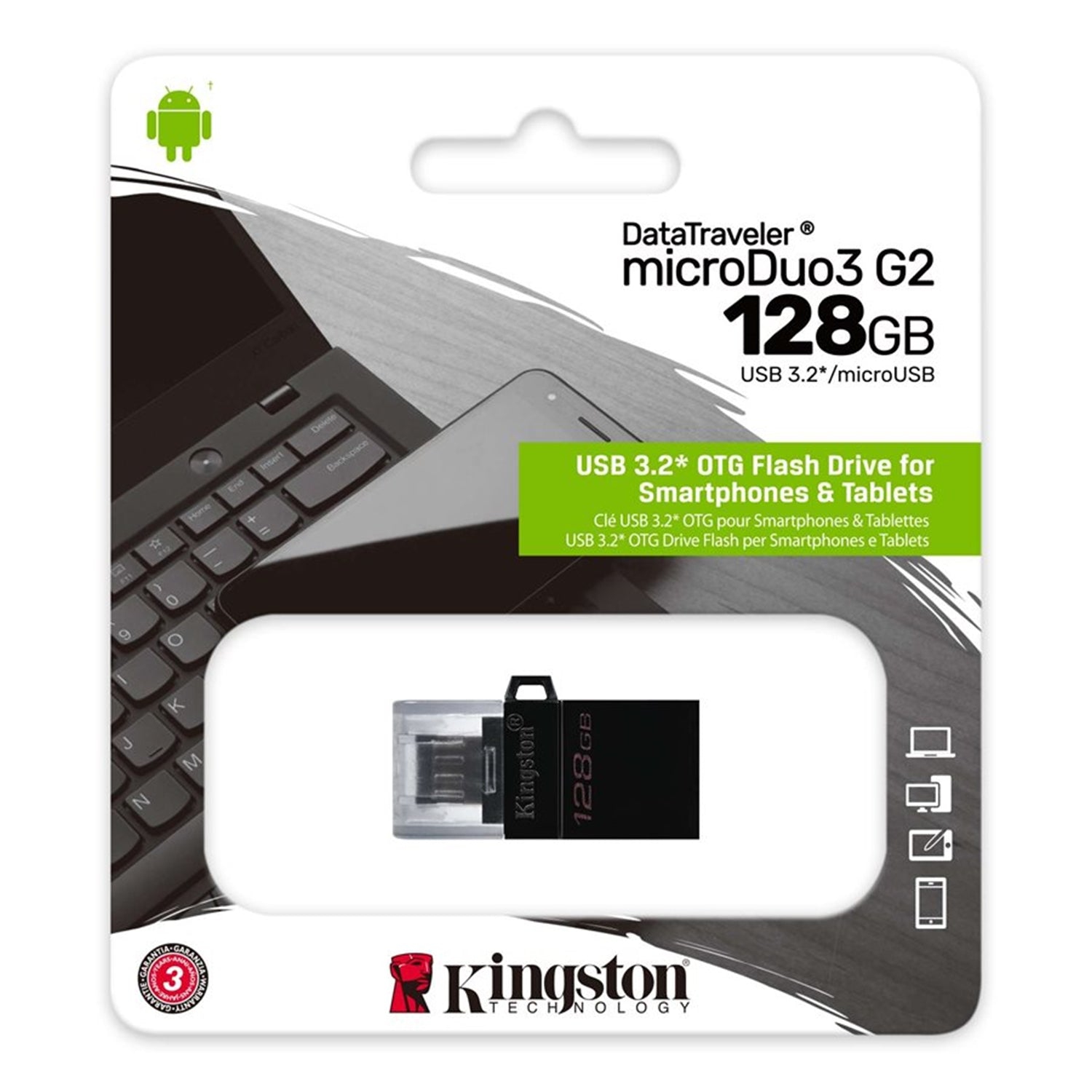 Kingston DataTraveler microDuo3 G2 DTDUO3G2128GBCR