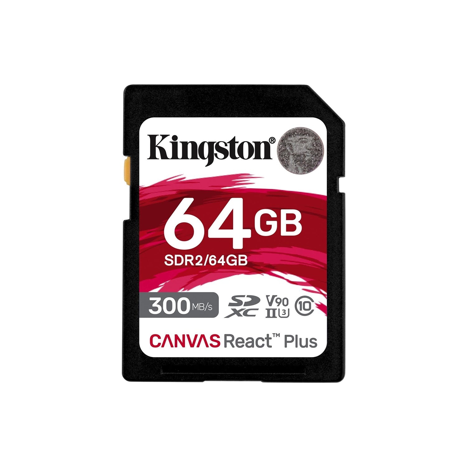 Kingston Technology - Canvas React Plus SD Memory Card, 64GB Capacity, UHS-II 4K/8K