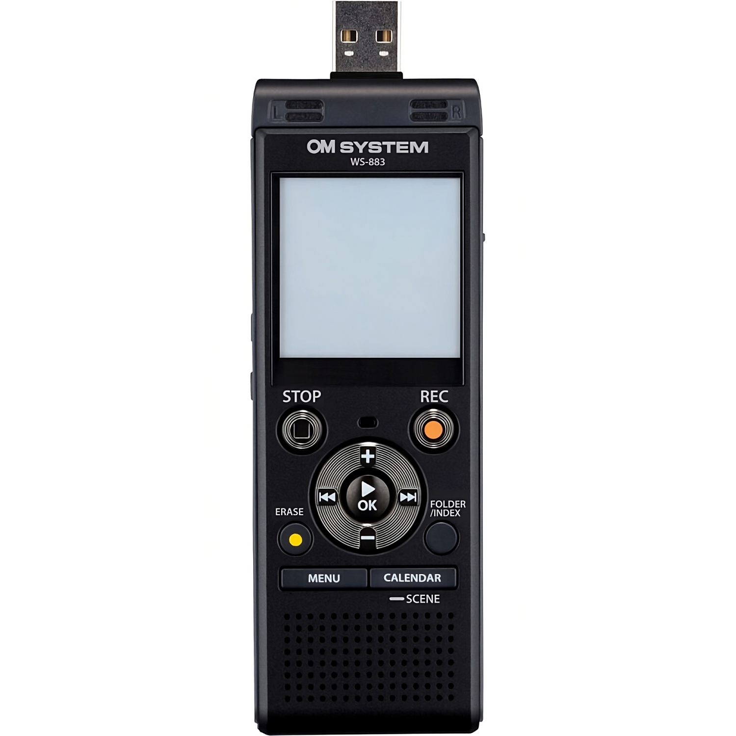 OM system WS-883 Digital Voice Recorder with USB-A Battery Charging, replace for Olympus WS-853