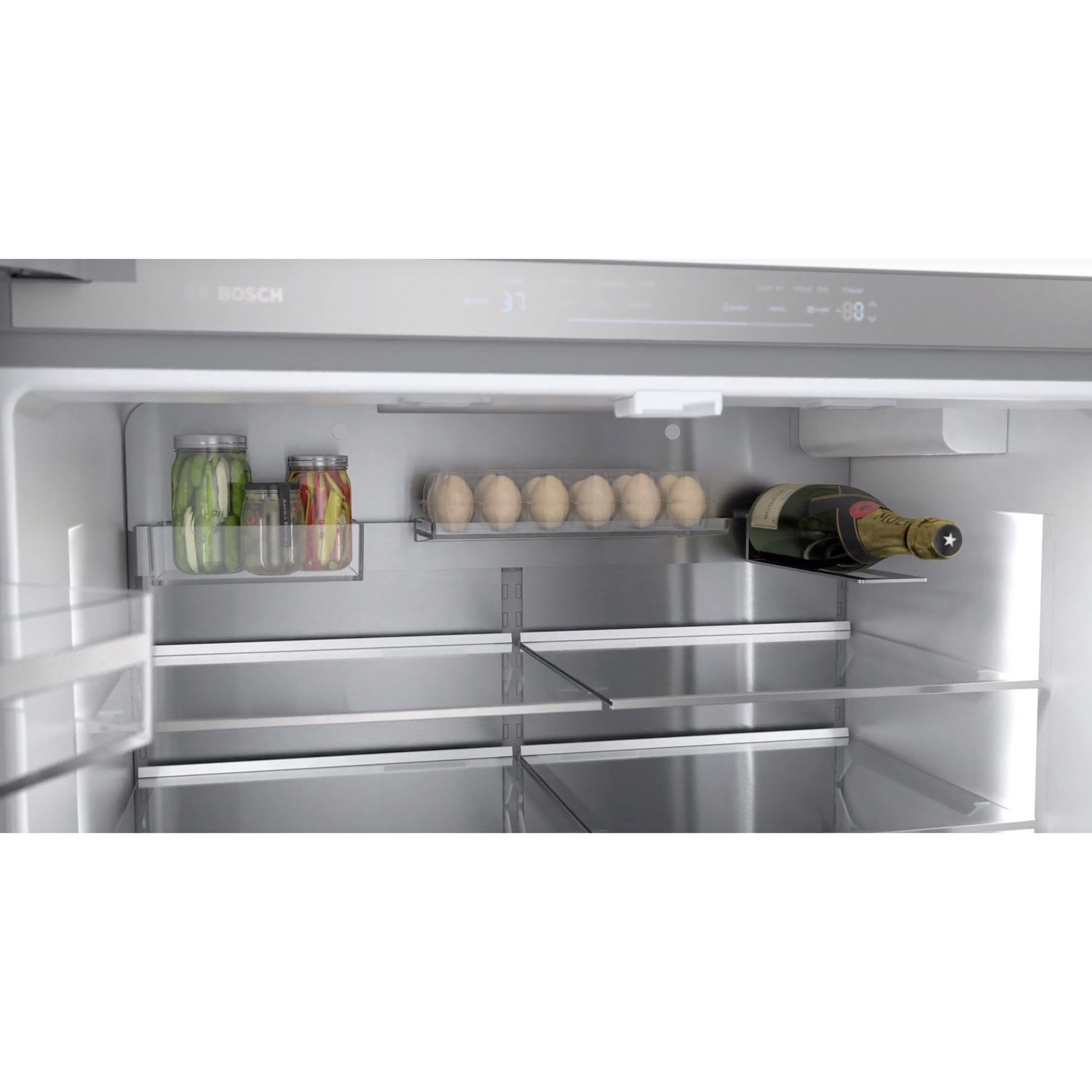 Bosch 36" 20.8 Cu. Ft. French Door Refrigerator with Water & Ice Dispenser - Stainless Steel