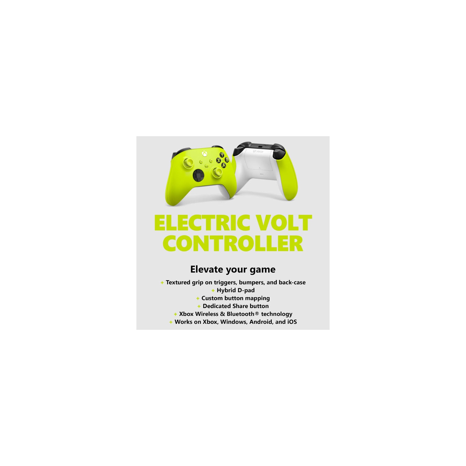 Manette sans fil pour Xbox pour Xbox Series X|S, Xbox One et appareils Windows – Volt électrique