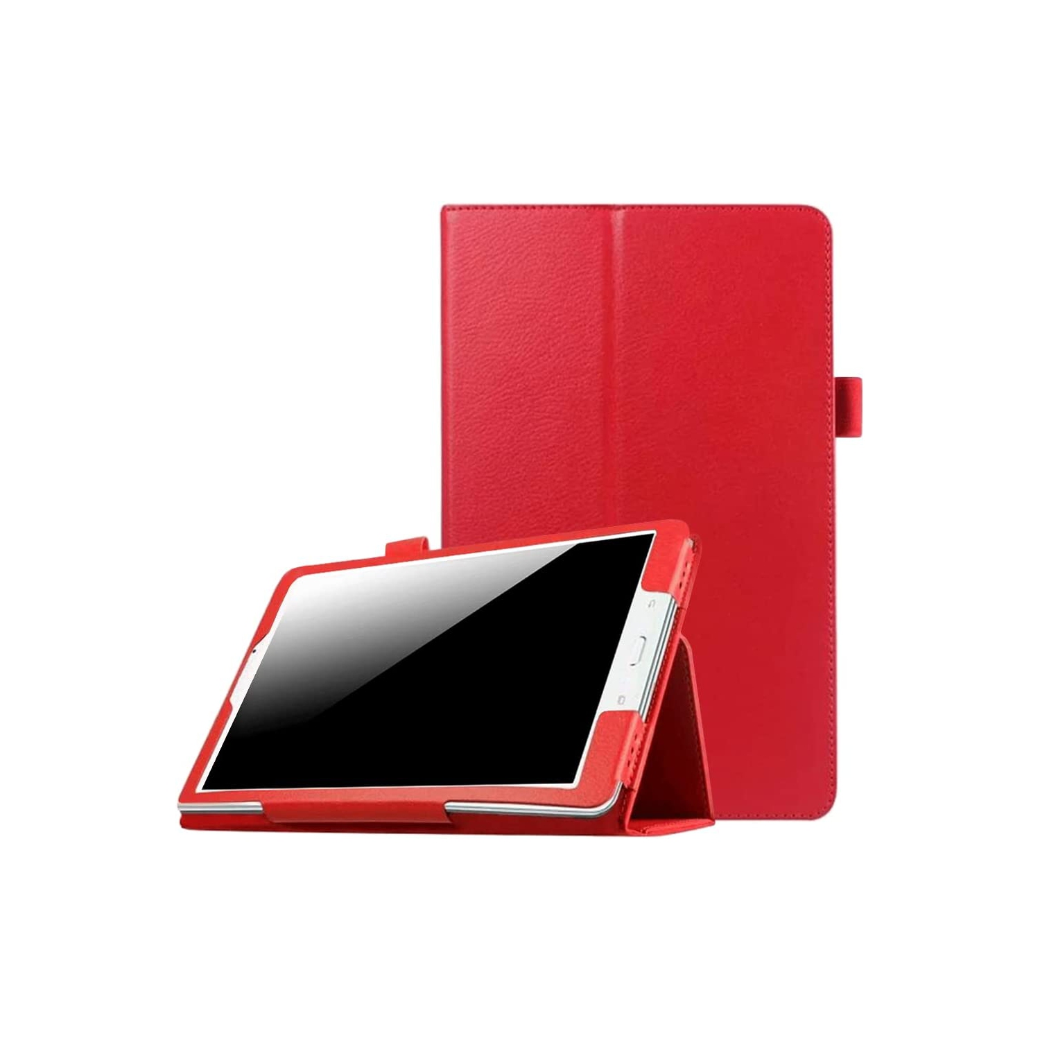 K Slim Case for Samsung Galaxy Tab E 9.6'', Lightweight Stand Cover for Samsung Galaxy Tab E 9.6 Inch Tablet 2015 Released Model SM-T560 T561 T565 and SM-T567V, Red