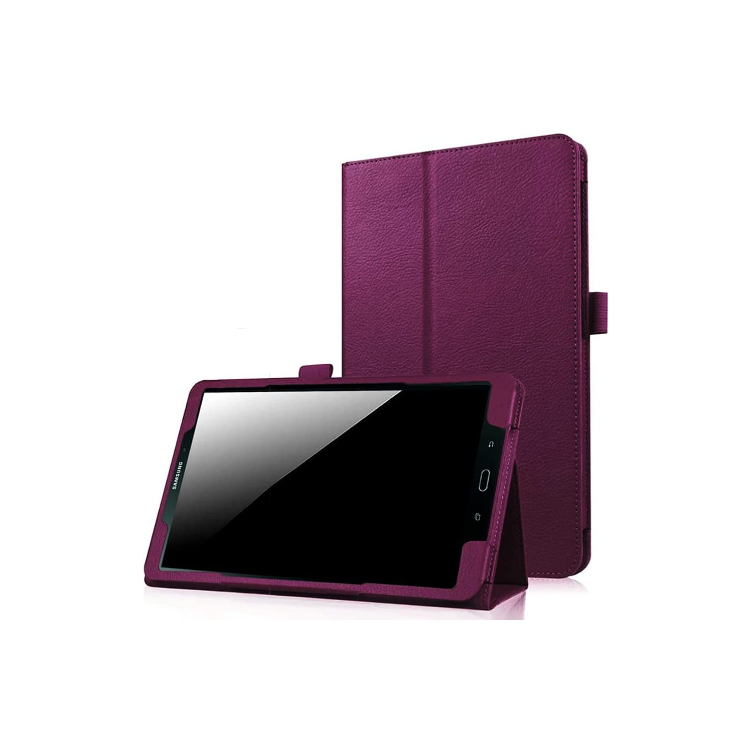 E Case for Galaxy Tab A 8.0 2017 Model T380, Premium PU Leather Protective Stand Cover for Samsung Galaxy Tab A 8.0 Inch 2017 Release (SM-T380/SM-T385) - Purple